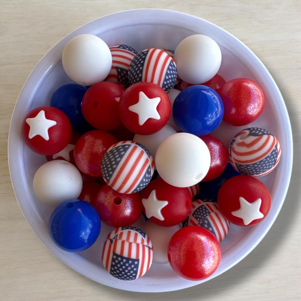 CK- 117- 15mm "Patriotic USA" Silicone Bead Pack (2025)