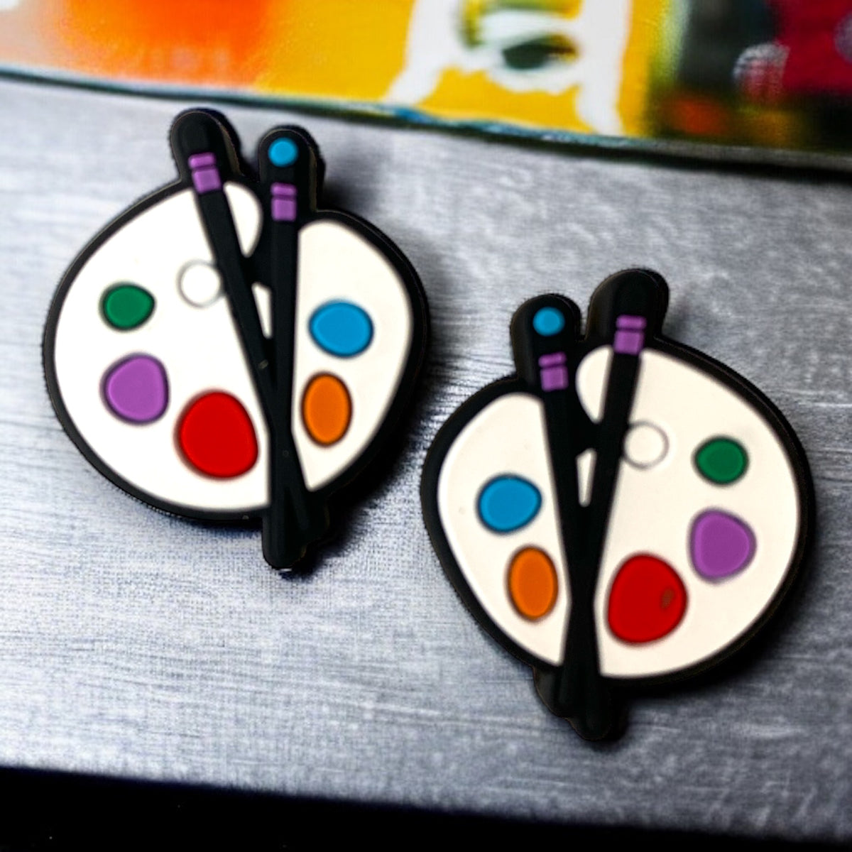 h1026 - “Painting Pallet” Silicone (1 Count) Focal Bead