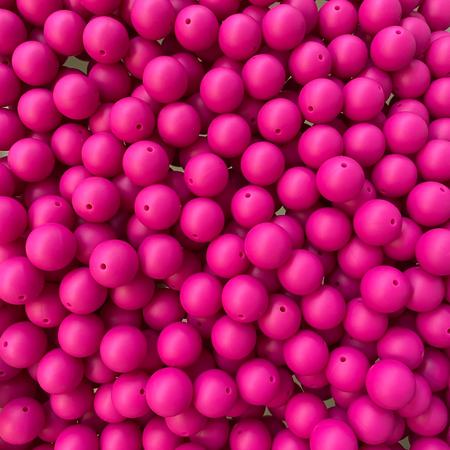 a 44 / 15mm - Dark Pink Silicone Bead