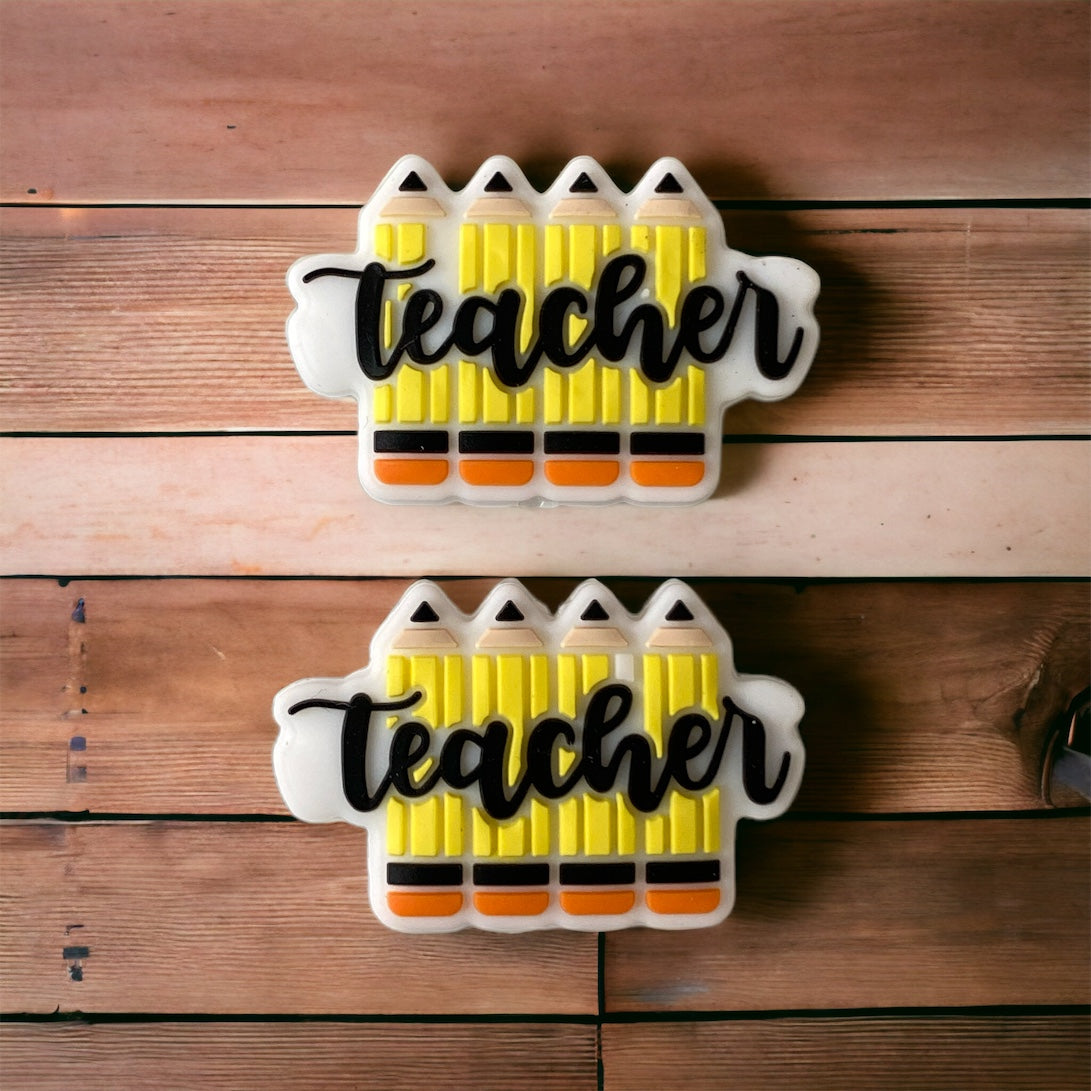 X345 - “Teacher” Silicone (1 Count)Focal Bead