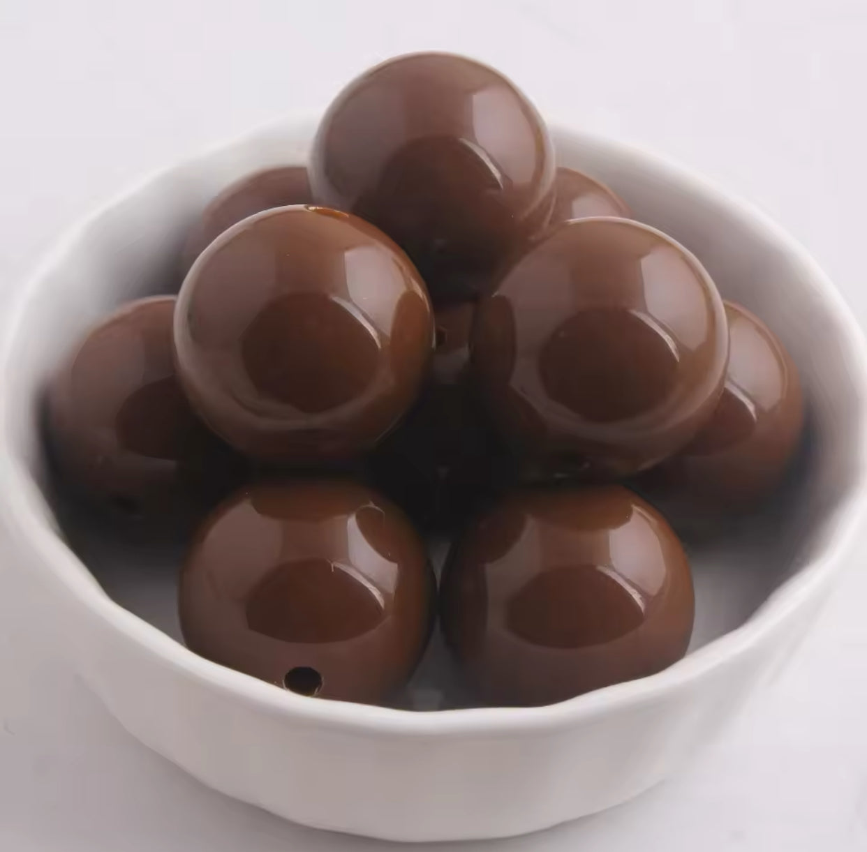 #294 - 20mm Dark Brown Solid Acrylic Beads (1 Count)