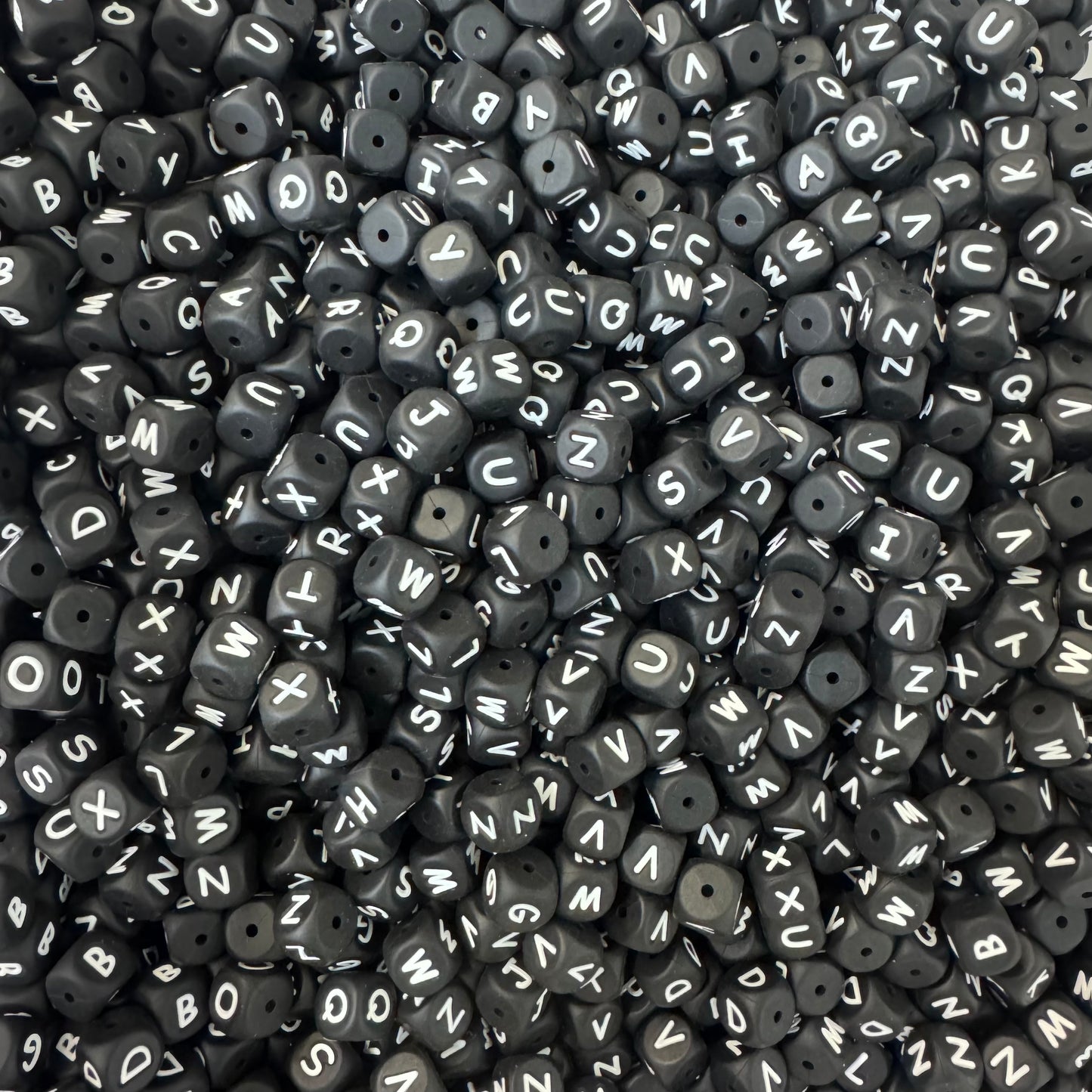 Black Silicone Letter Grab Bag (135-140 Count)