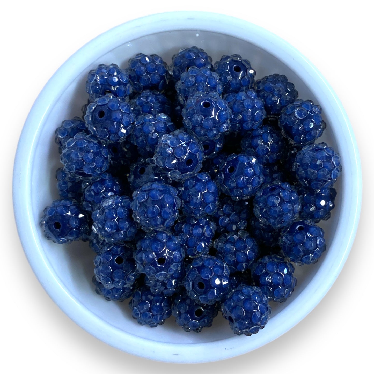 #235 - 12mm Navy Jelly Rhinestone Beads (20 Count)
