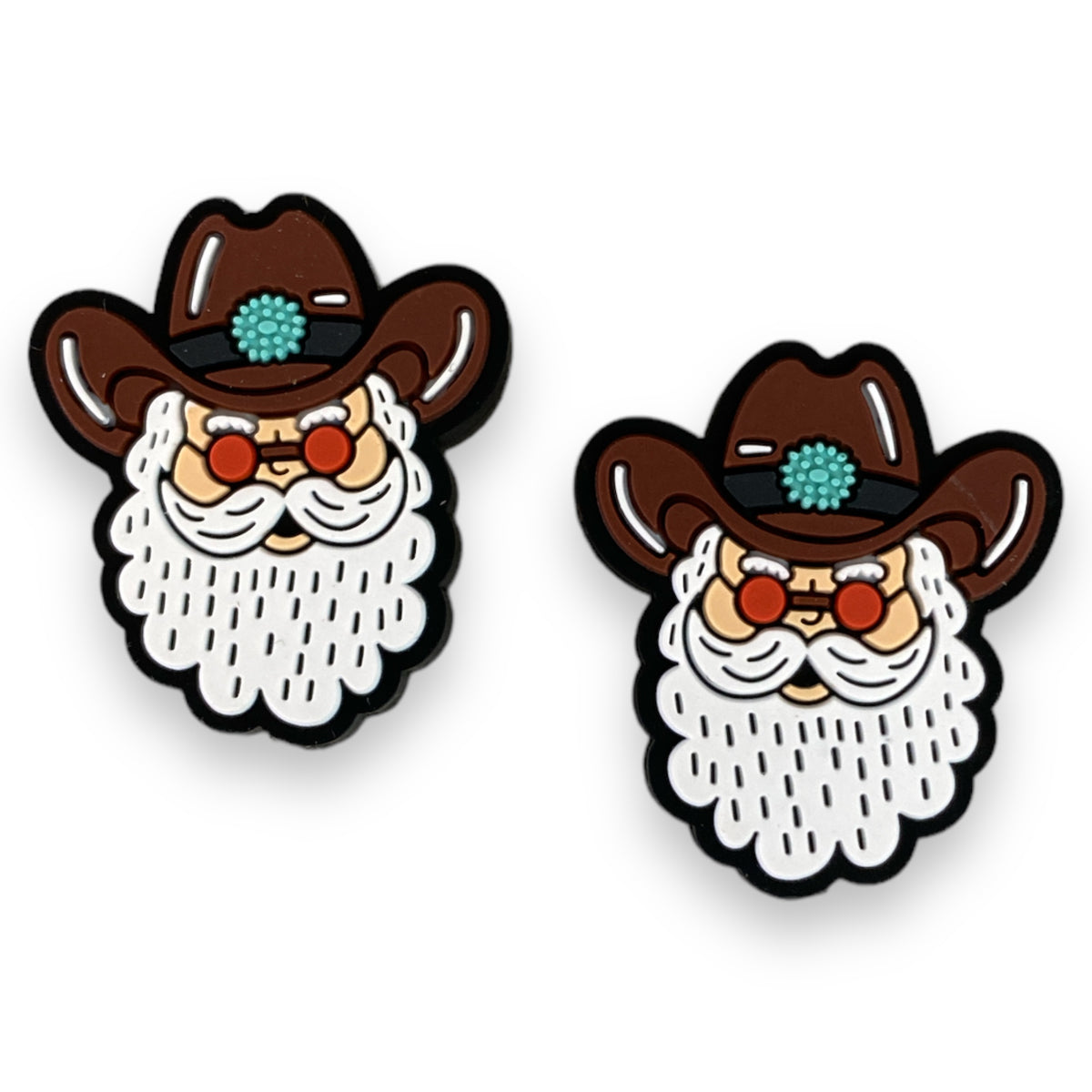 X202- “Western Santa” Silicone Focal Bead (1 Count)