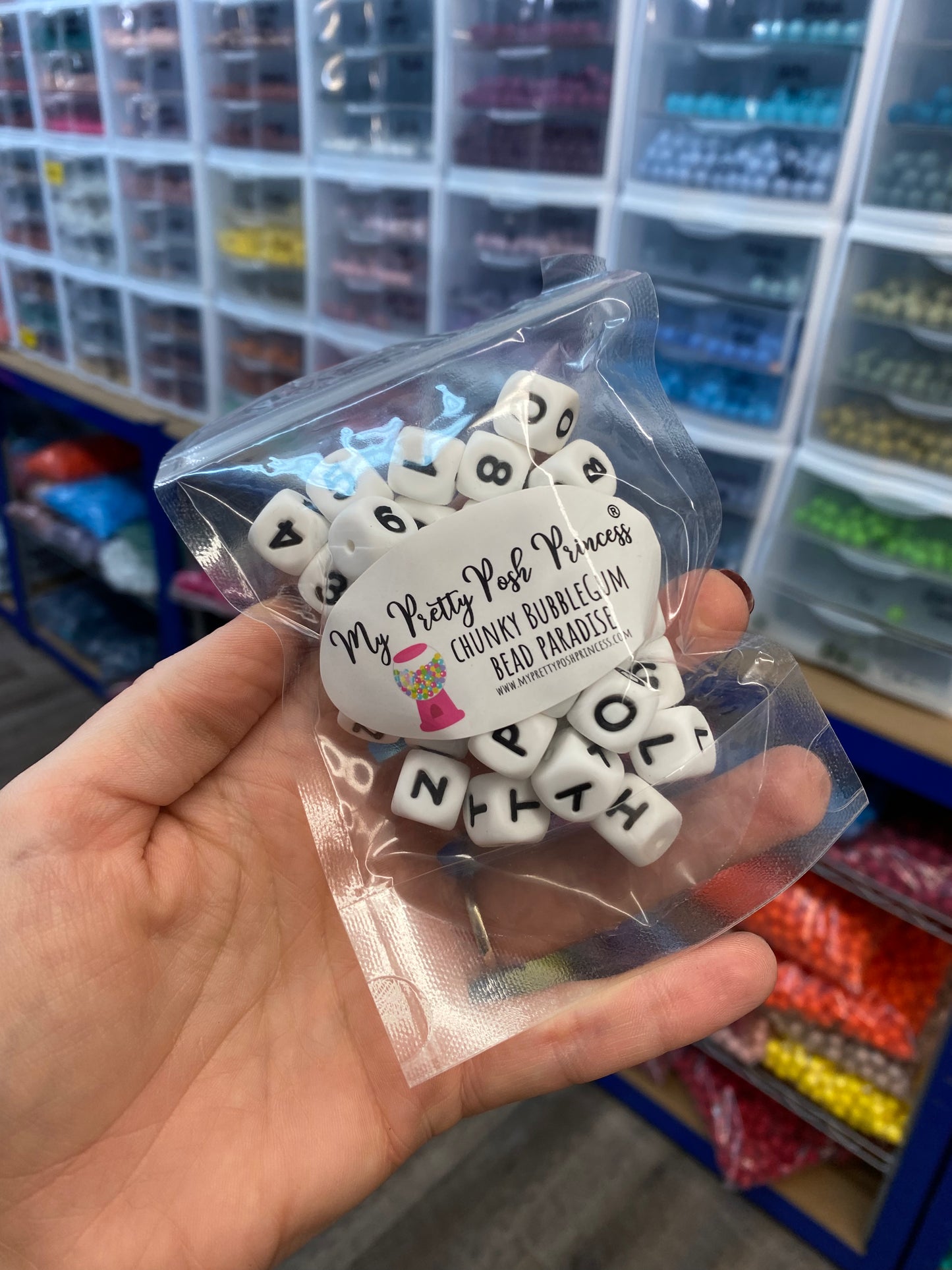 SWS16: Full Silicone Alphabet Plus 0-9 Bead Pack (36 Beads)