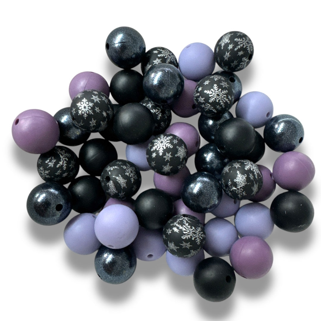 CK- 227- 15mm "Silent Night” 50 Count Mixed Pack Silicone Beads
