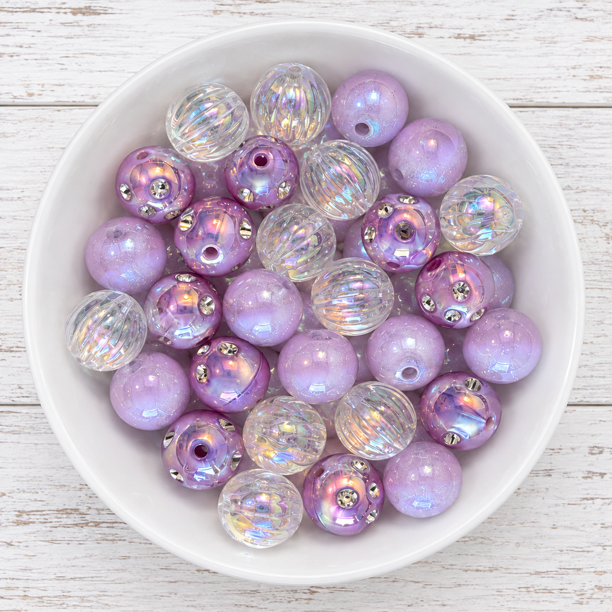16mm Lilac Dreams 30 Count | 16mm Acrylic Bead Bundle