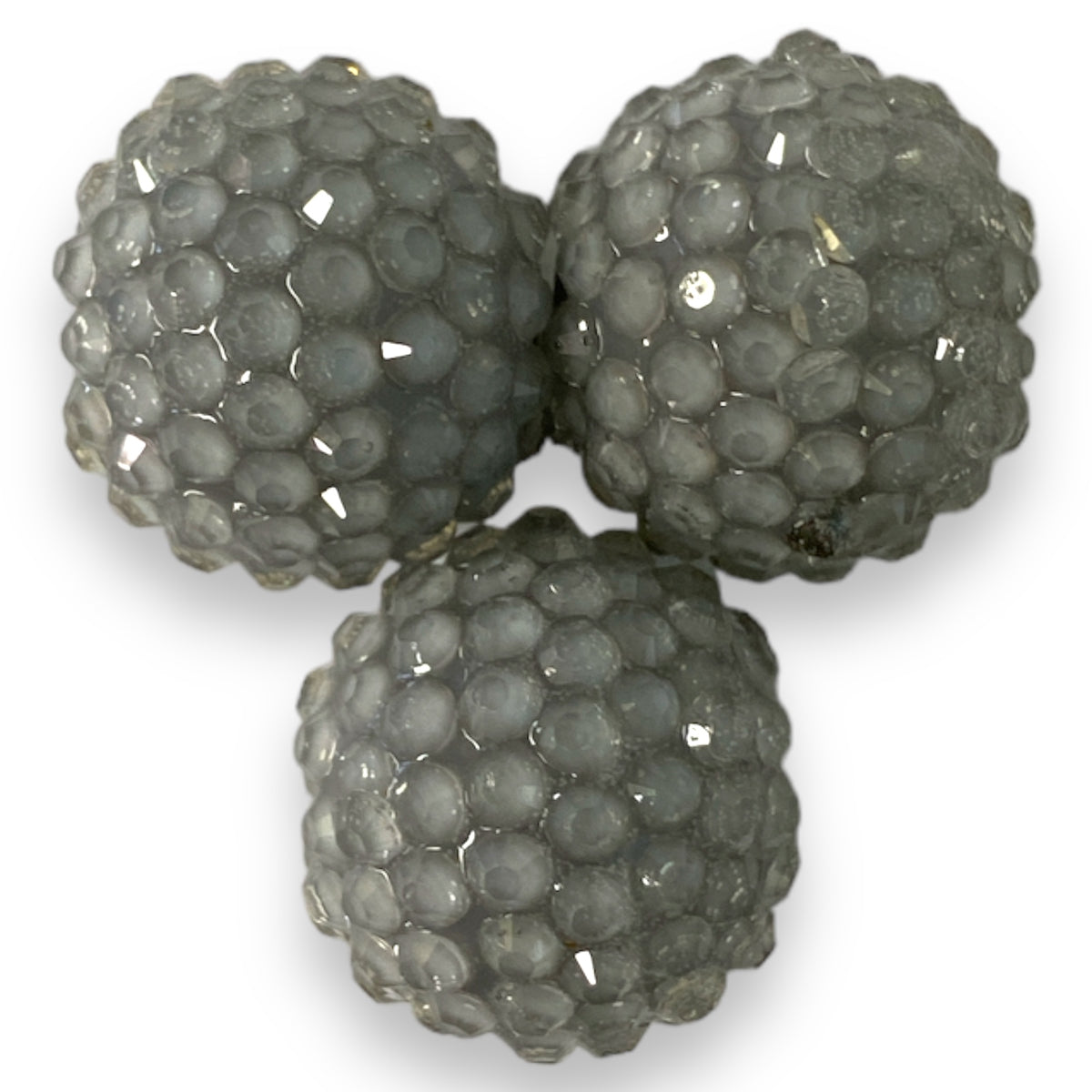 #1117 - Gray Jelly Rhinestones Acrylic Beads (1 Count)