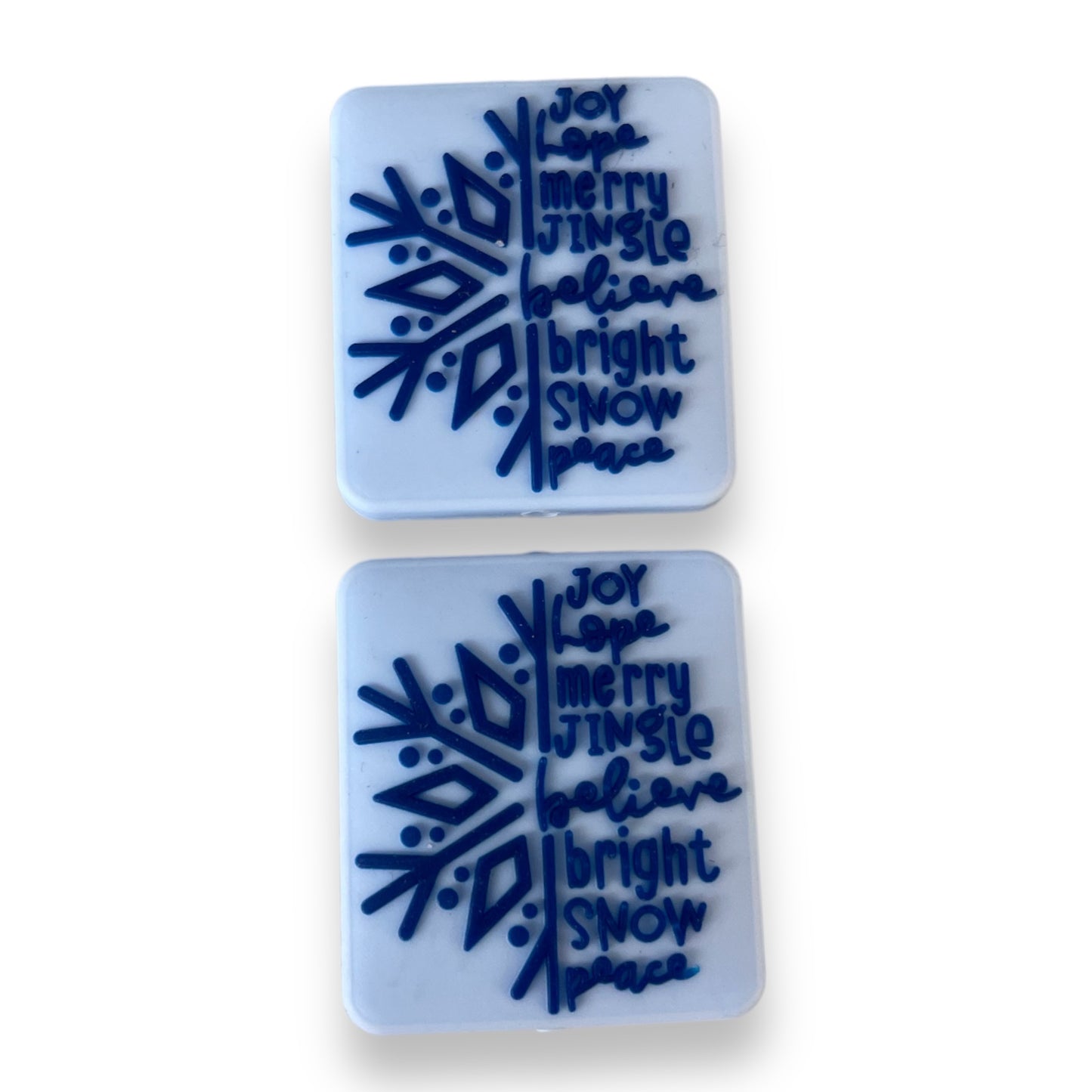 X26 - Holiday Snowflake " Exclusive" Focal (1 Count) Bead Silicone *Copyright