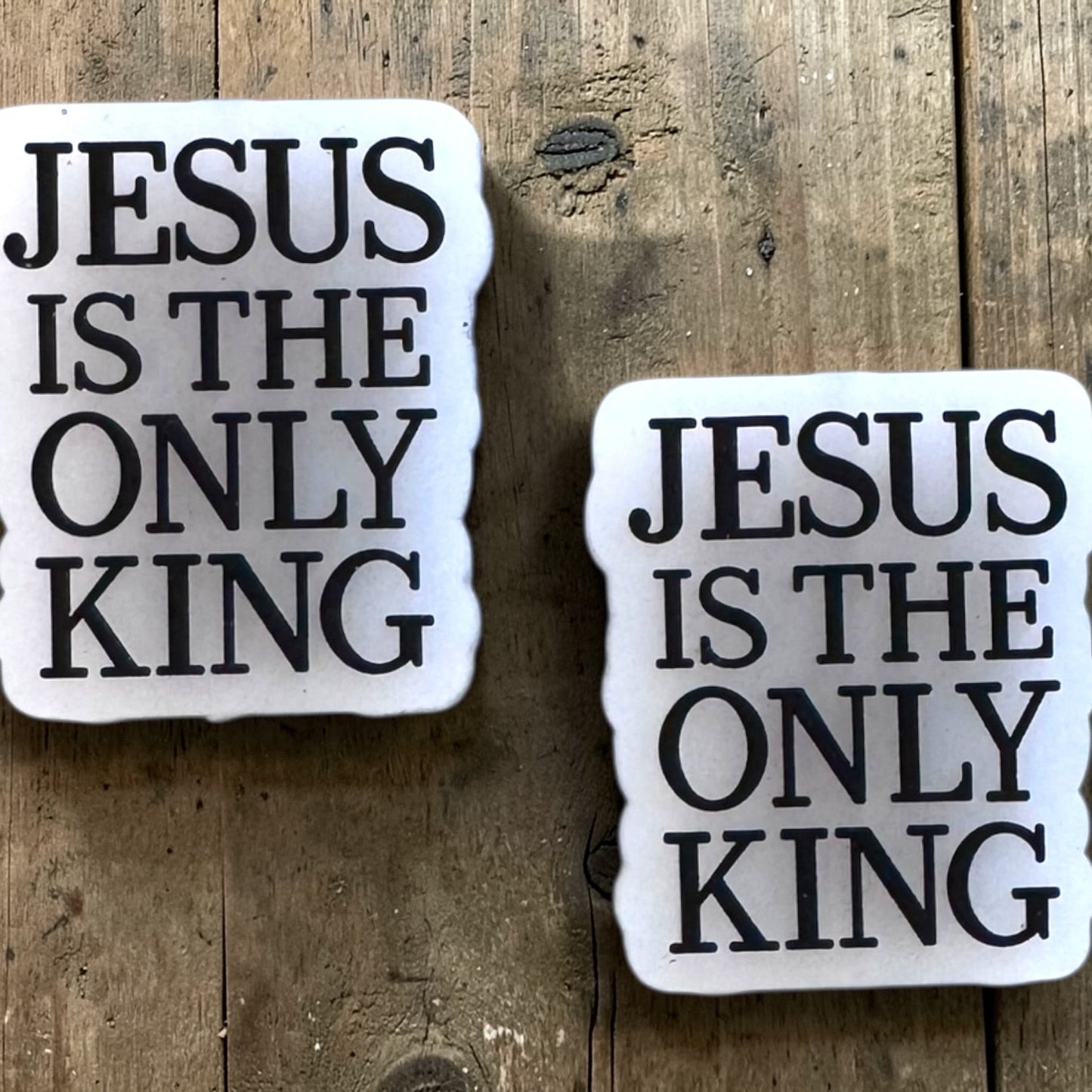 X146- "Jesus Is The Only King" Silicone Focal Bead for DIY Crafts (1 Count)