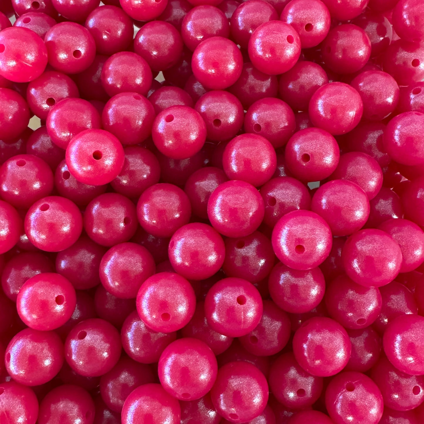 T331 - 15mm "Perfect Pink" Opal Silicone Beads