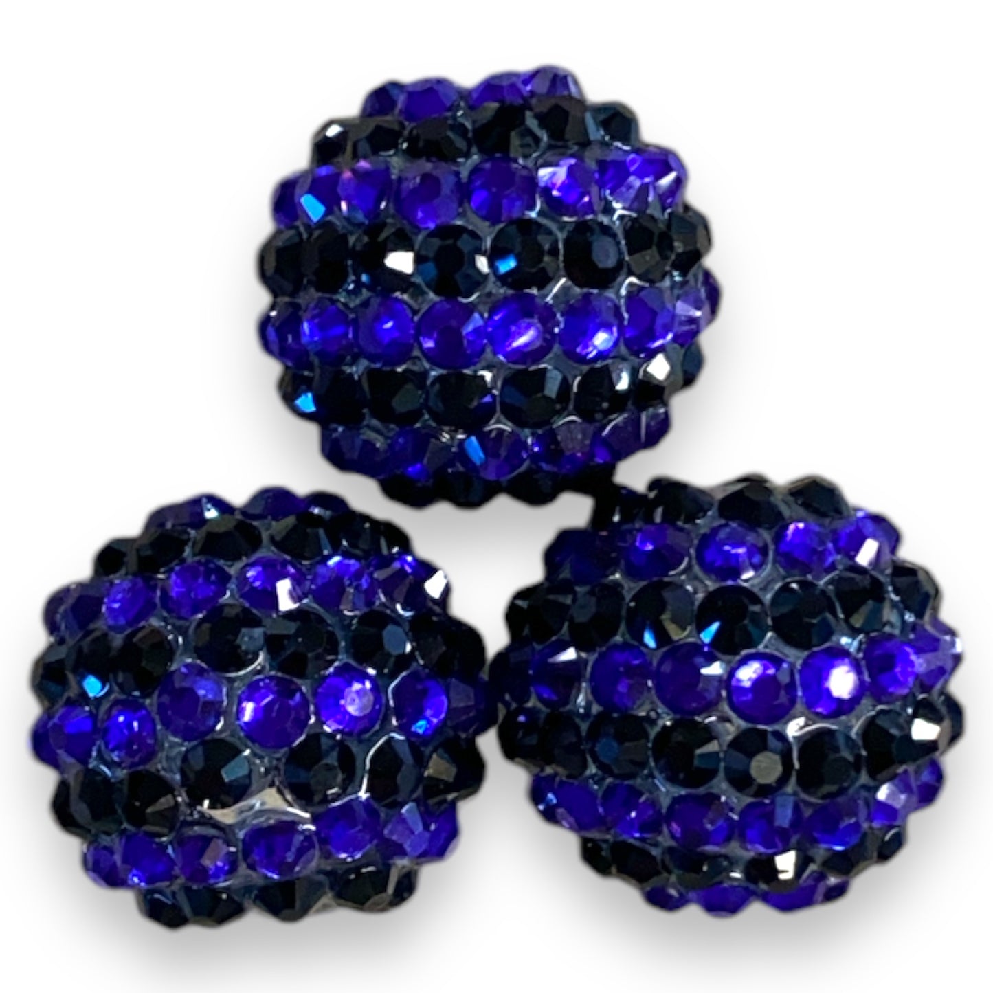 Z/86- 20mm Purple & Black (1 Count) Acrylic Rhinestone Beads
