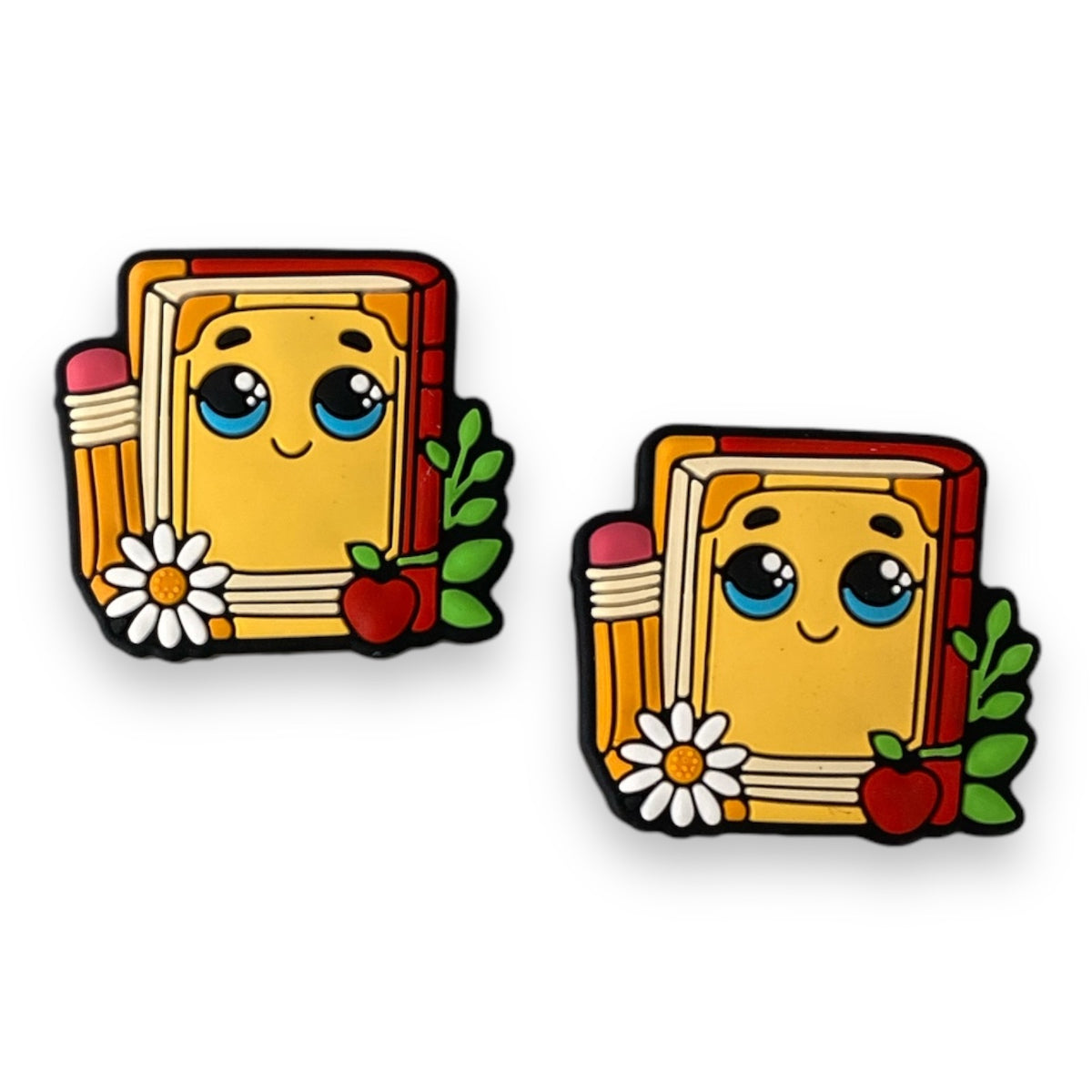 X340 - "School Books” Silicone (1 Count) Focal Bead