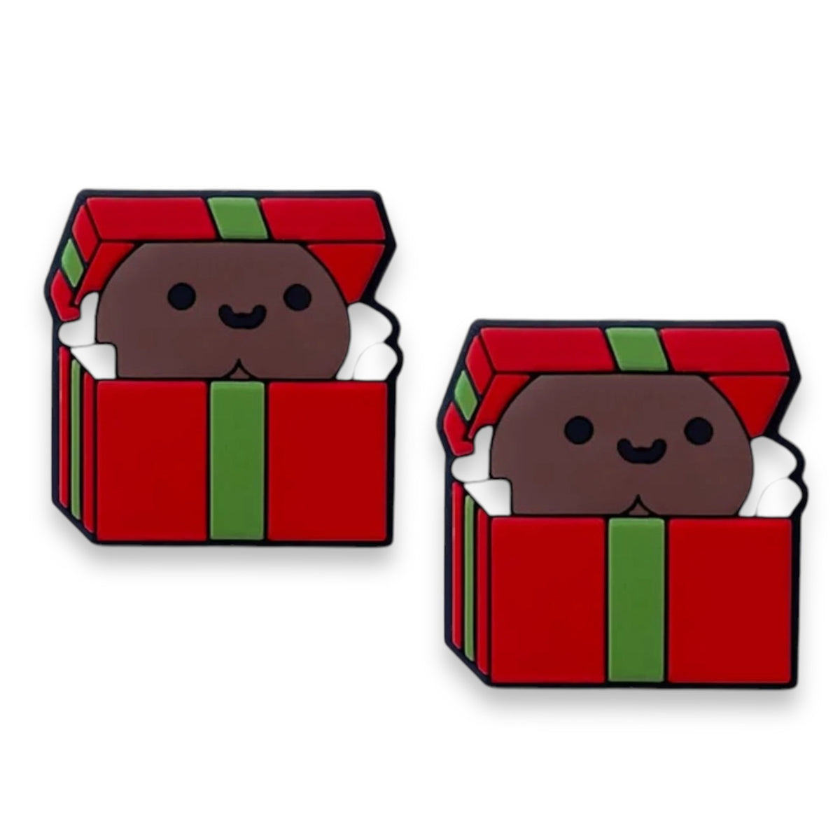 h1076 - "Black Christmas D*ck In A Box” Silicone (1 Count) Focal Bead