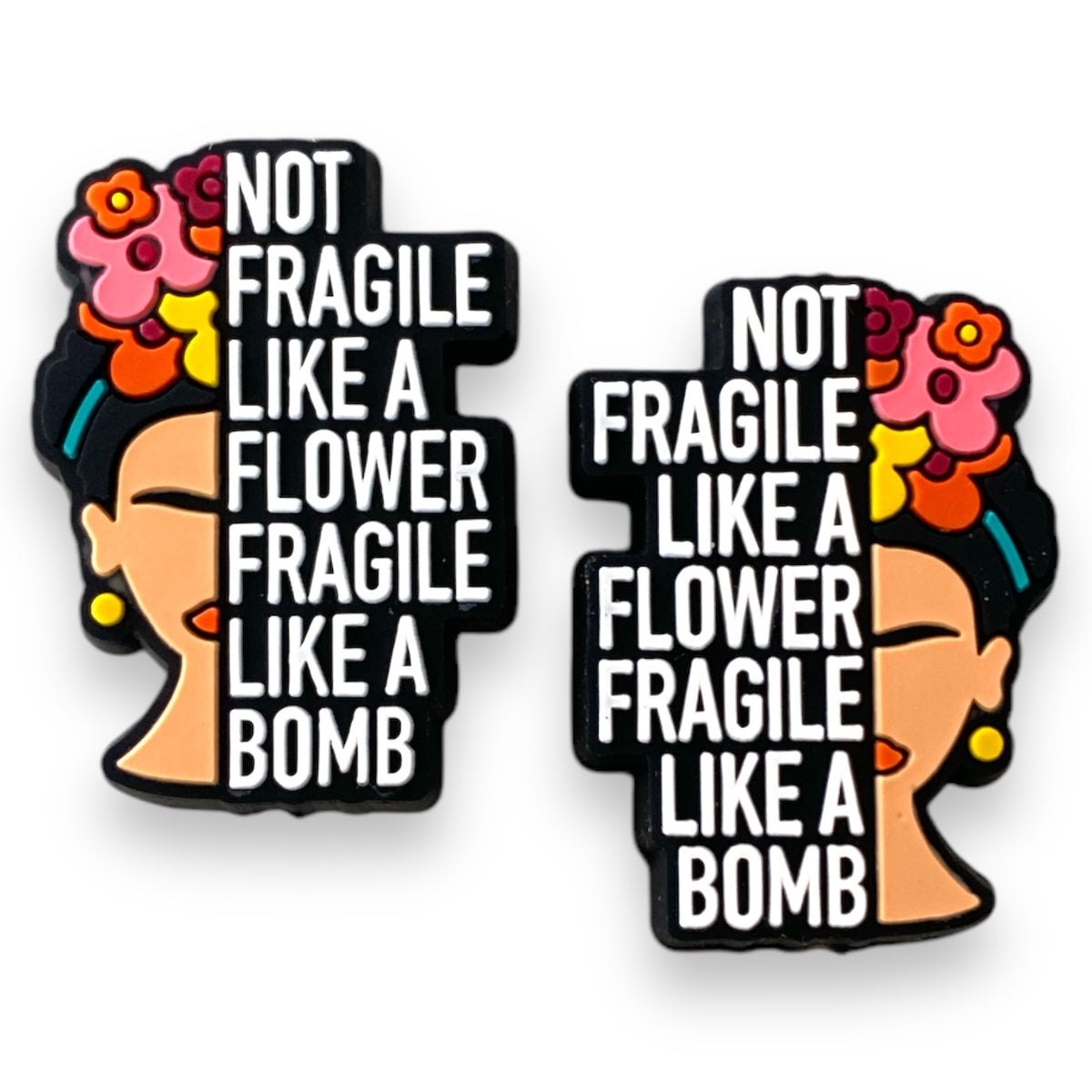 h1065 - "Fragile” Silicone (1 Count) Focal Bead