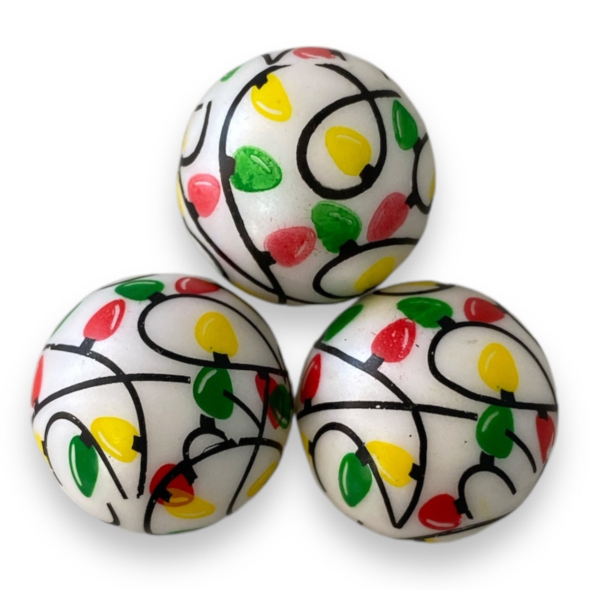 W576 - 20mm "Christmas Lights" Acrylic Bead (1 Count)