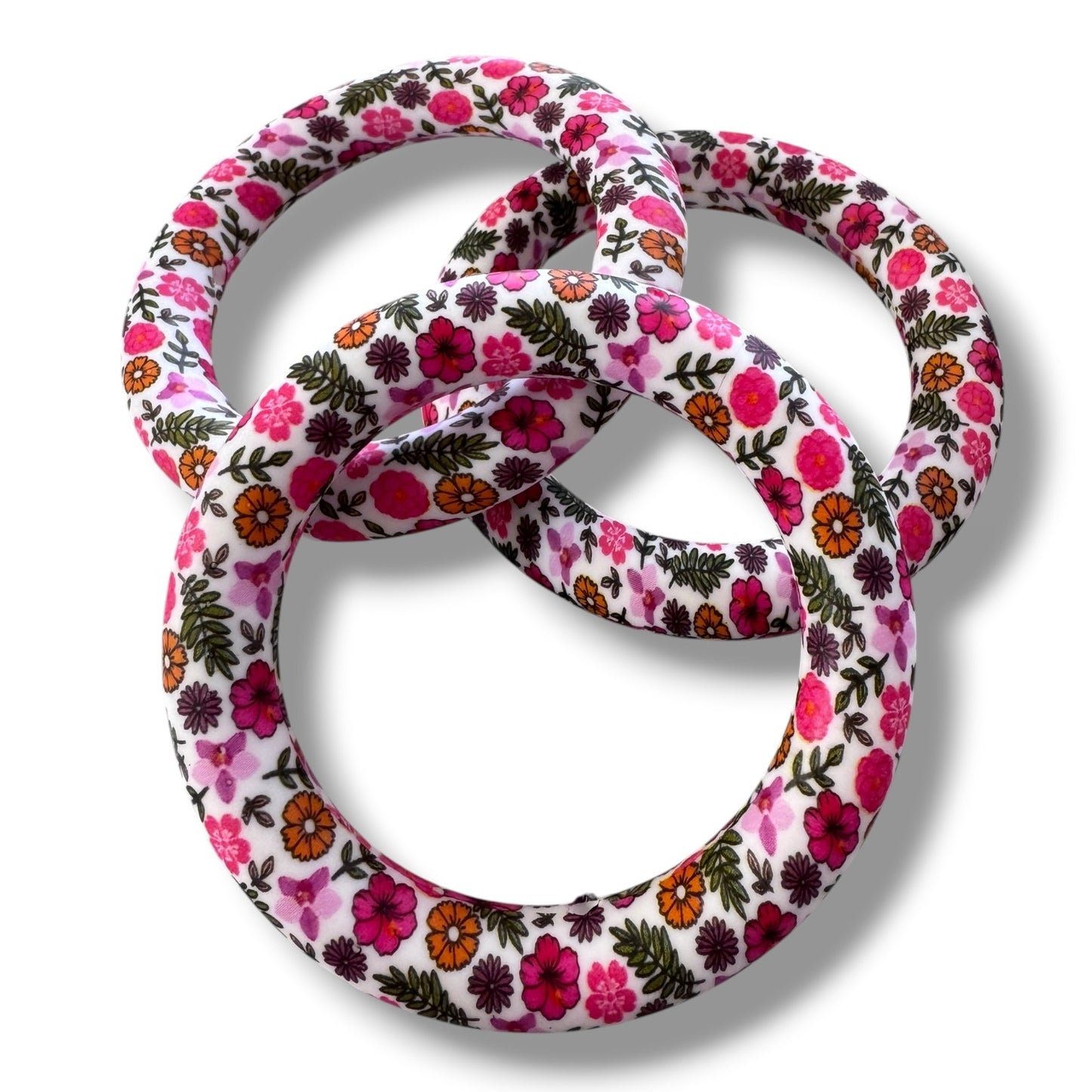 T45- "Wildflower Whimsy" 65mm Silicone Ring for DIY Crafts