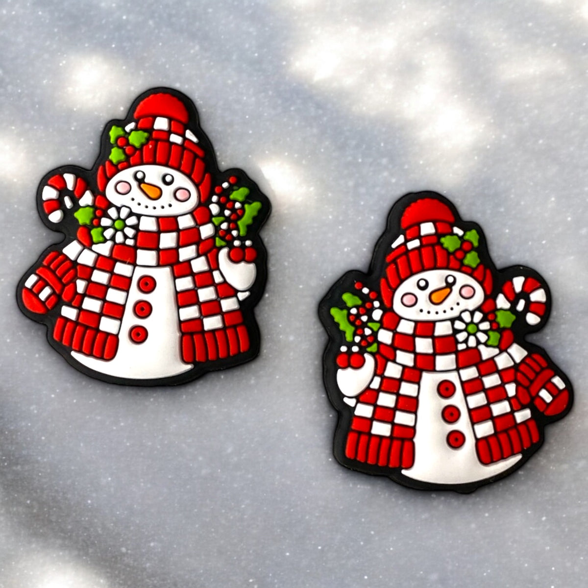 h904 - “Snowman” Silicone Focal Bead (1 Count)