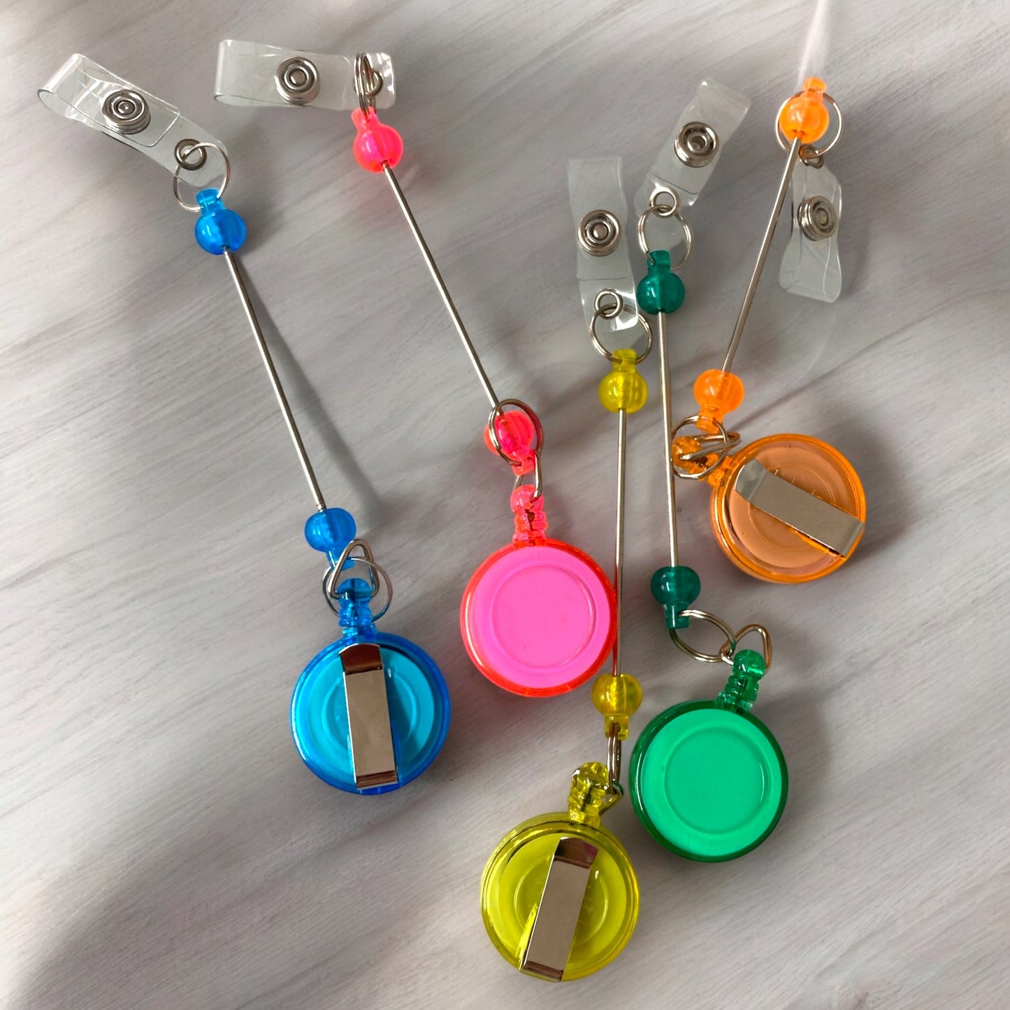 Z/15 - "Badge Reel Pack" - 5 Count Beadable Badge Reels