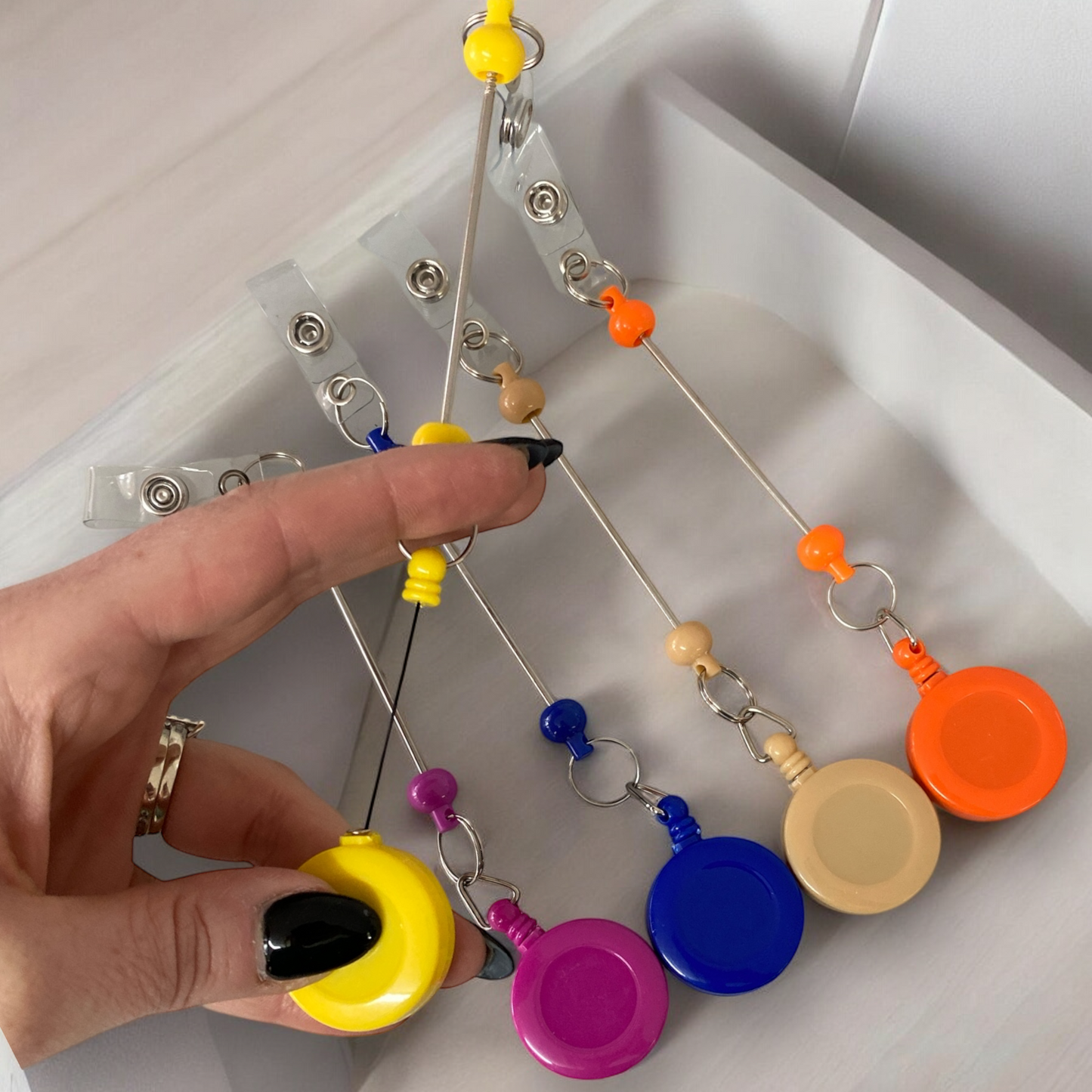 Z/14 - "Badge Reel Pack" - 5 Count Beadable Badge Reels