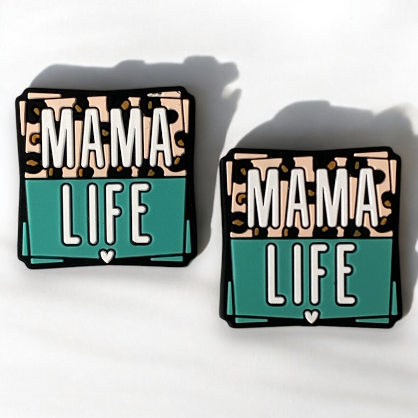 e659 - “Mama Life” Silicone Focal Bead (1 Count)