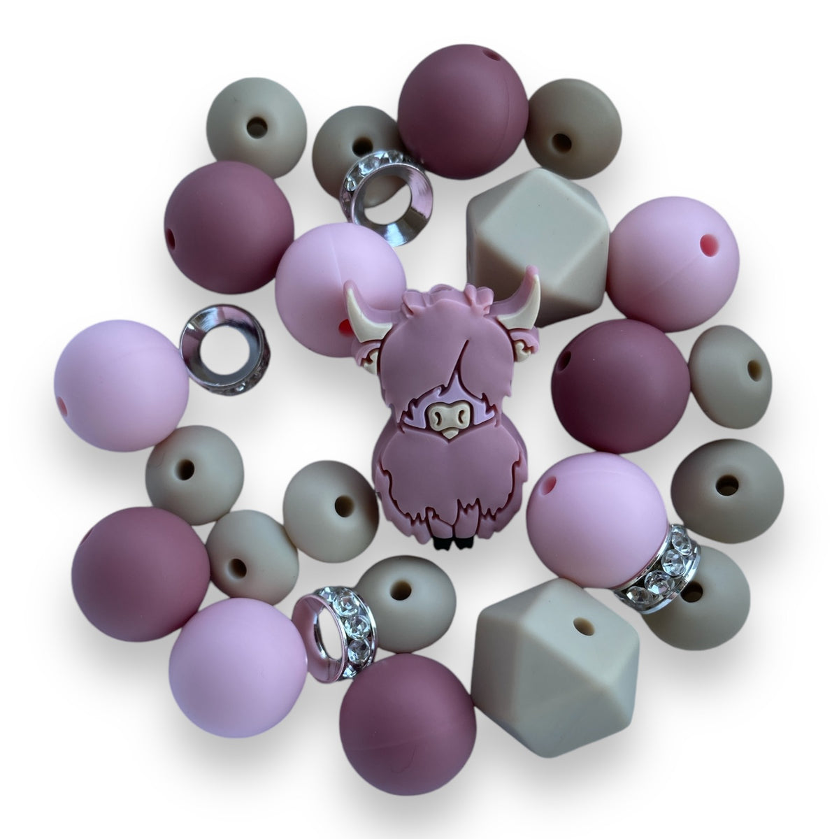 CK- 247 - "Pink Cow" Silicone Bead Bling Kit