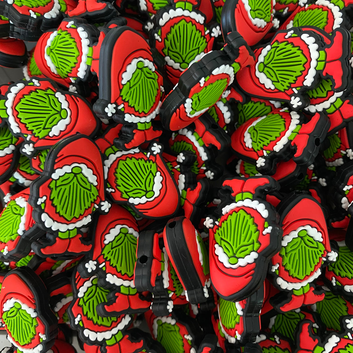 h923 - “Grinchy Gnome" Silicone Focal Bead (1 Count)
