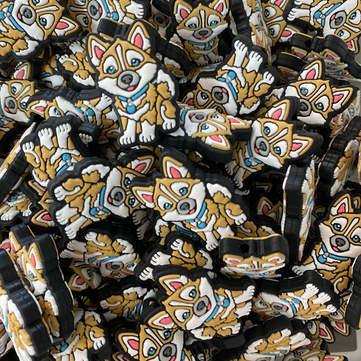 T446 - “Tan Dog" Silicone Focal Bead (1 Count)