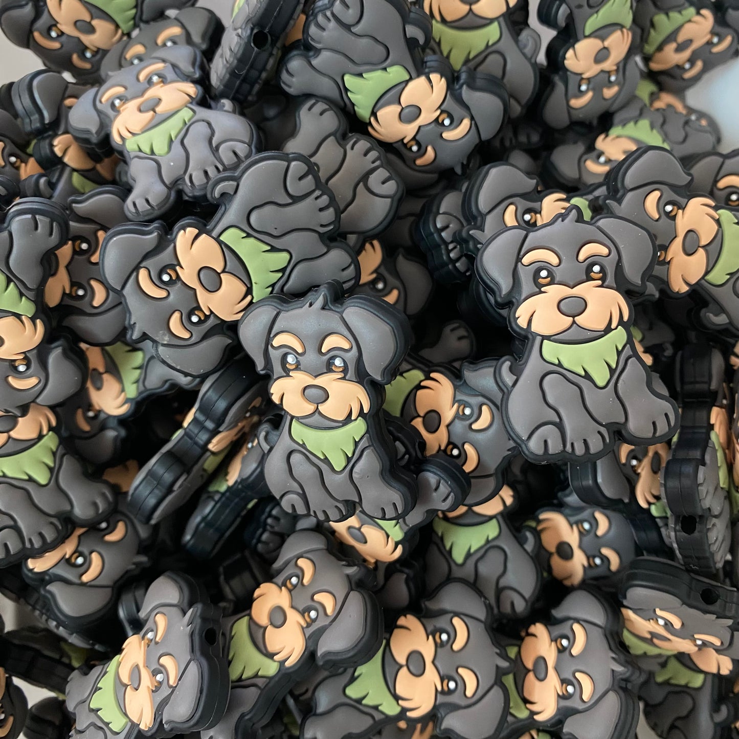 T443 - “Black Dog" Silicone Focal Bead (1 Count)