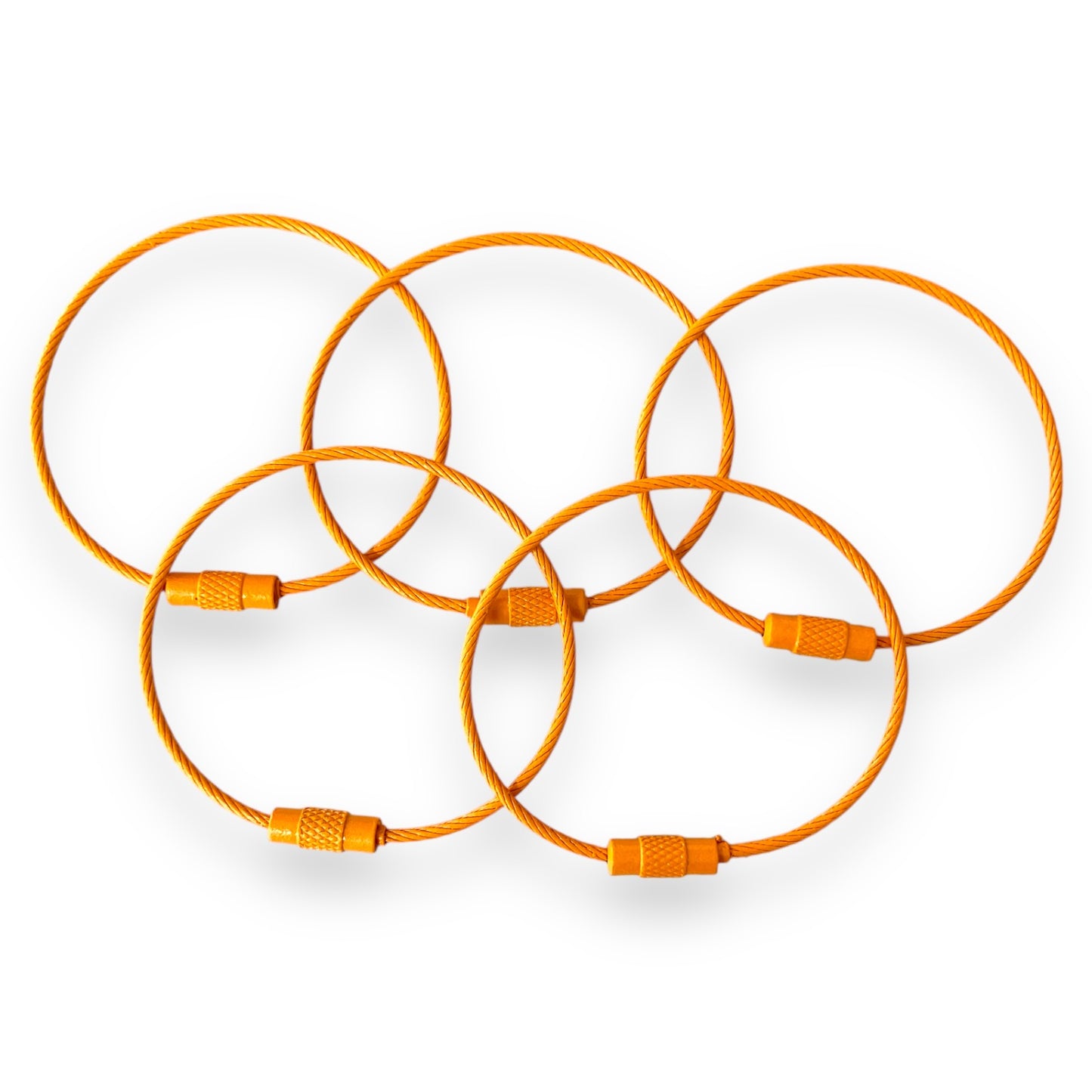 CK-343 - "Tangerine" 150mm x 2mm Stainless Steel Cable ( 1 Count)