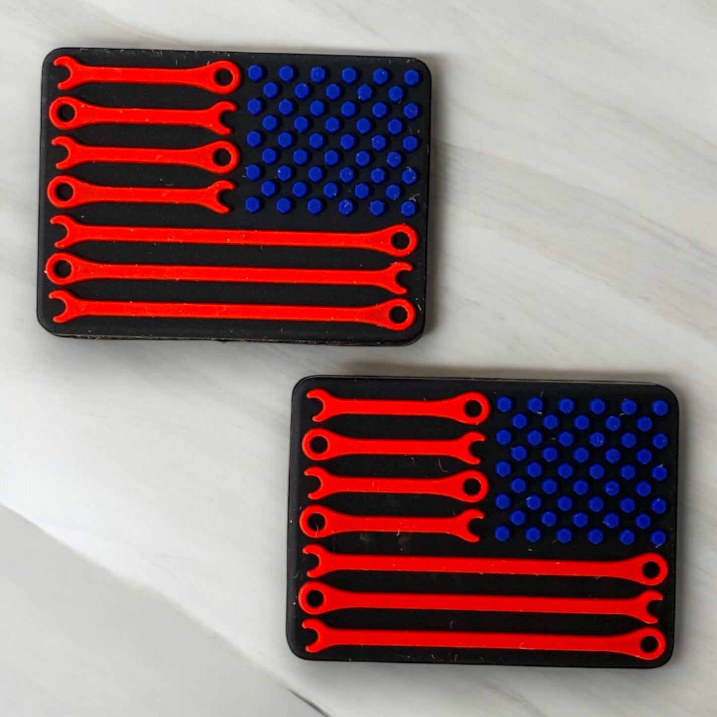 T134- "Flag” Silicone (1 Count) Focal Bead