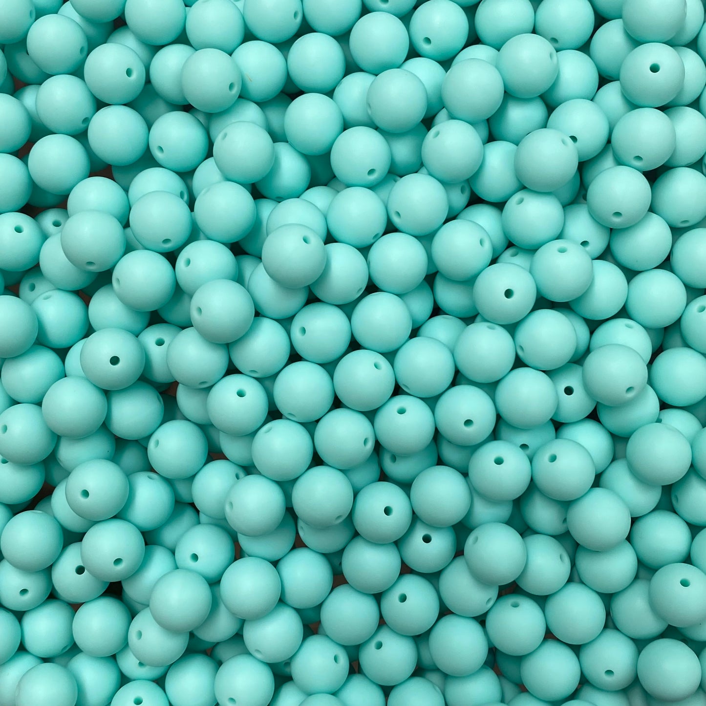 a 30 / 15mm - Light Aqua Silicone Bead