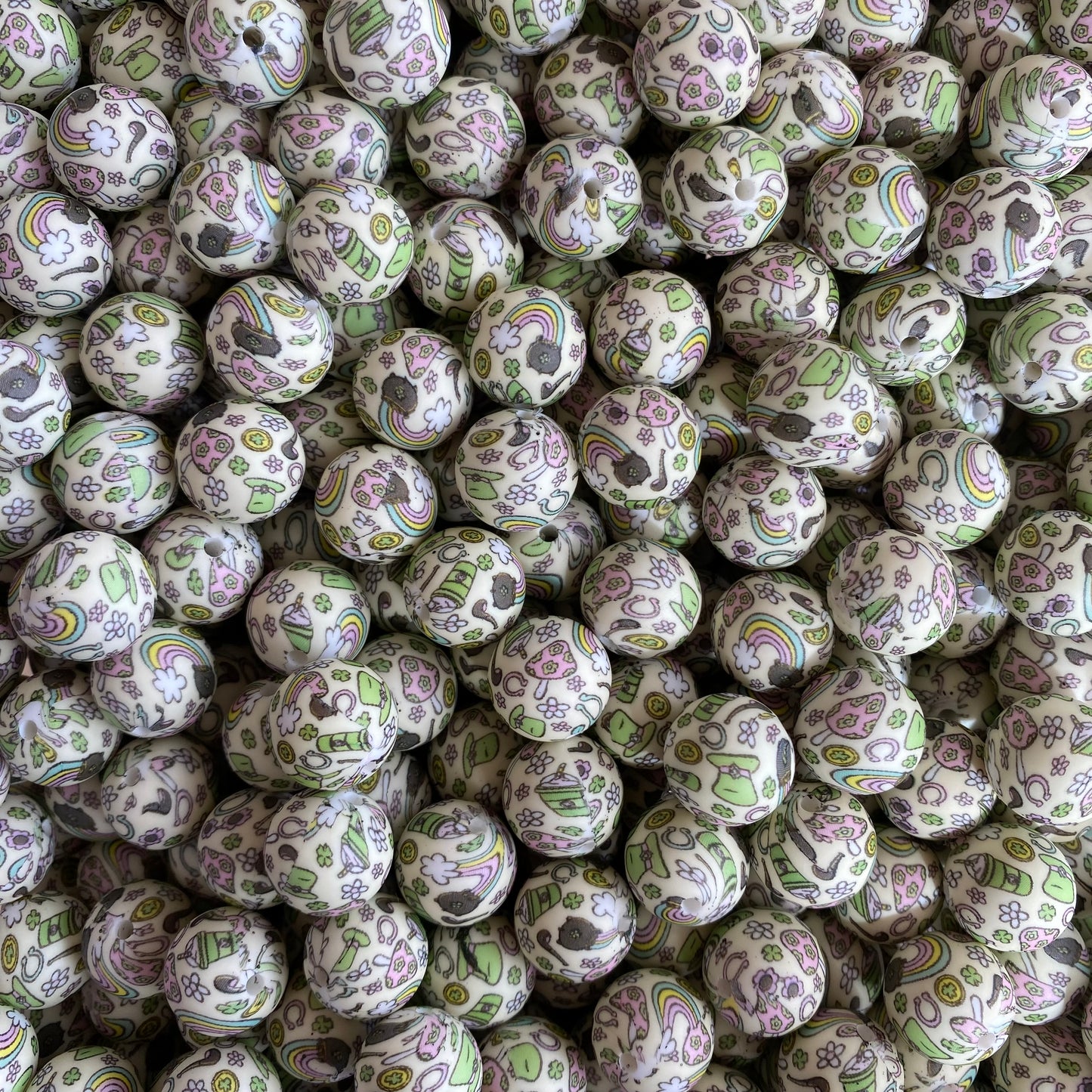 #804 - 15mm “Lucky” Silicone Beads