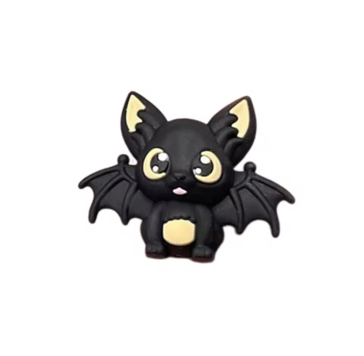 h984- Black Bat 3D Silicone Focal Bead (1 Count)