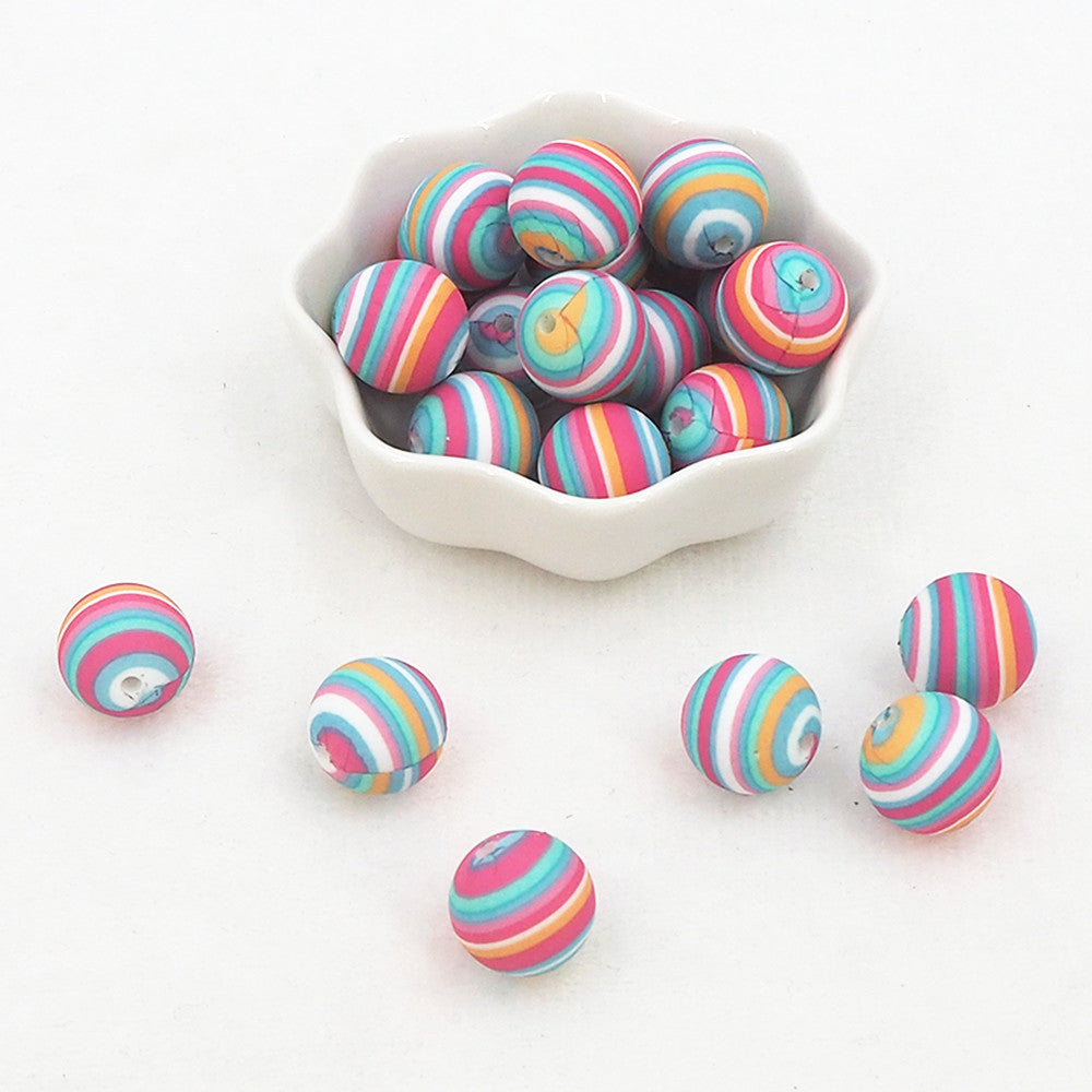 12mm- P-33 "Nebula" Silicone Beads