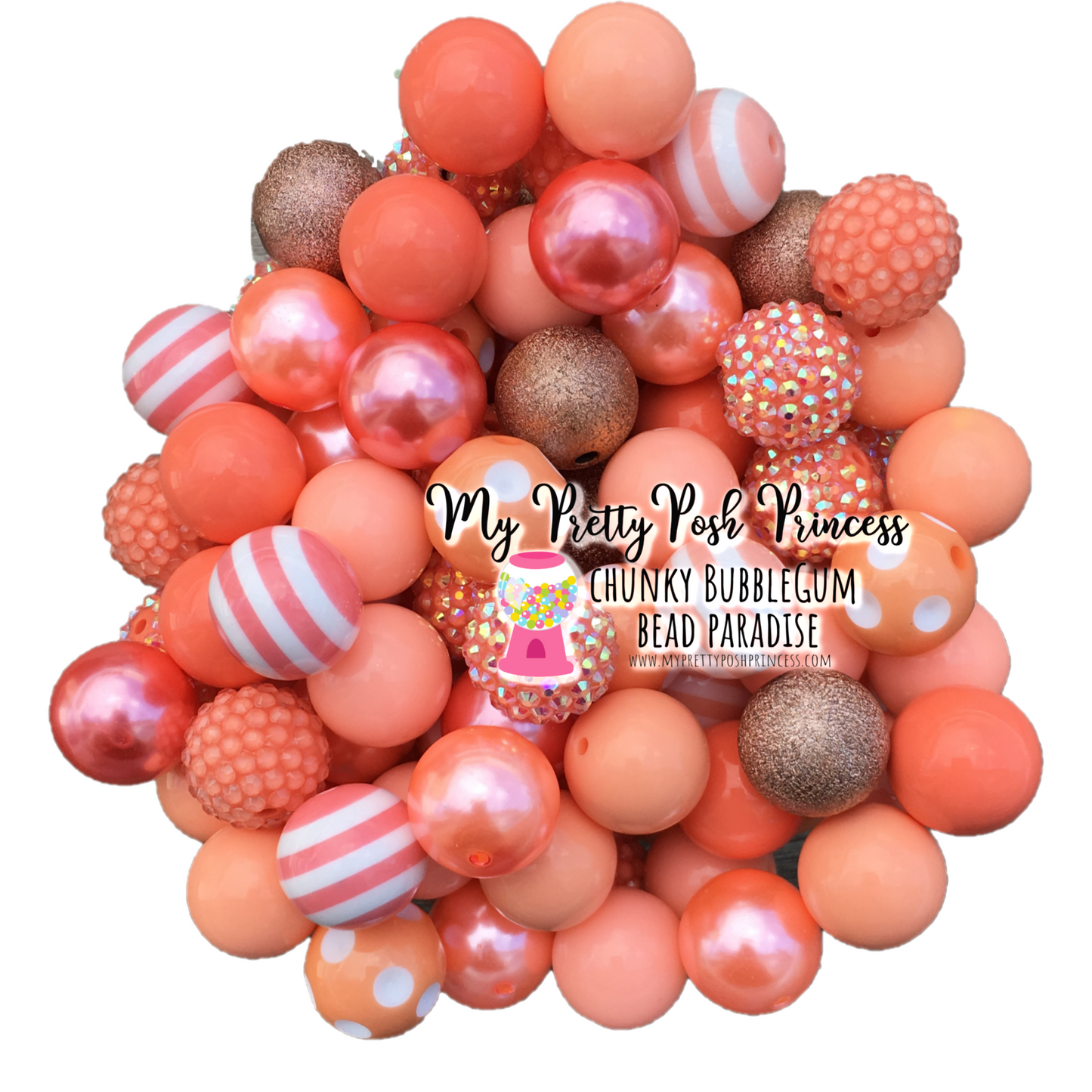 CK-32 - 12mm Coral (50 Count) Acrylic Bead Pack