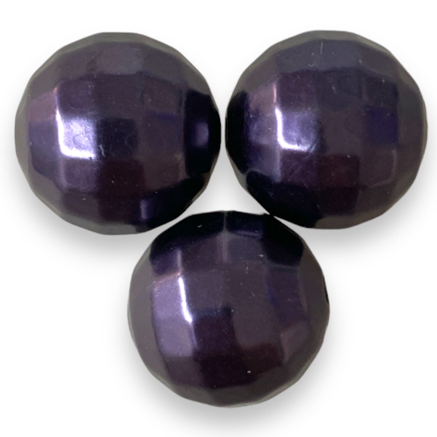 #806 - 20mm Deep Purple Disco Pearl Acrylic Beads (1 Count)