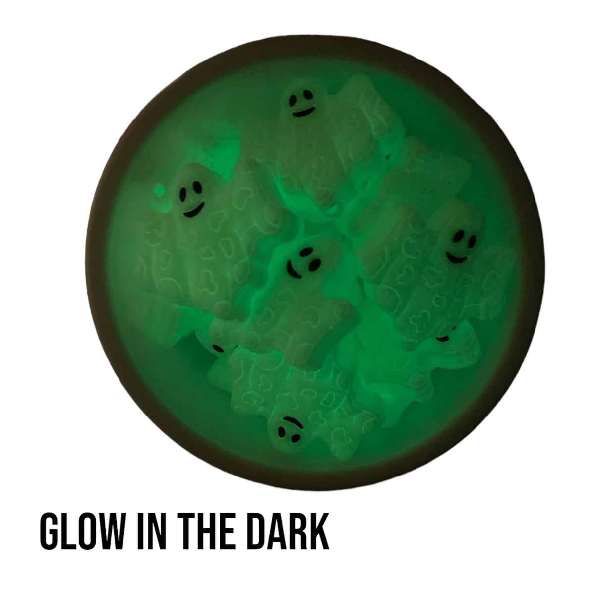 h830 - Glow In The Dark Ghost Focal Bead (1 Count) Silicone