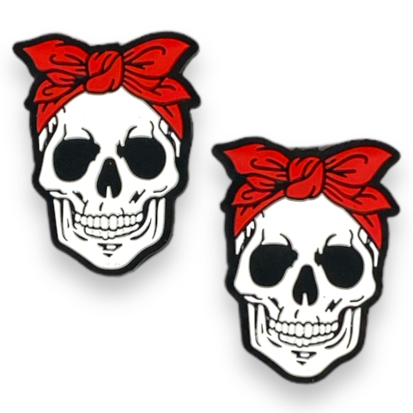 h884- "Skull" Focal (1 Count) Bead Silicone