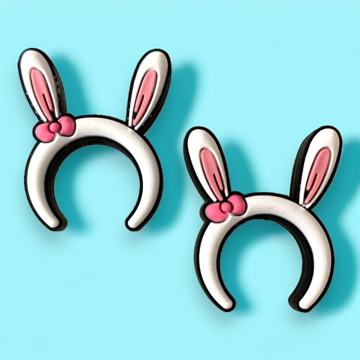 h867 - “Easter Bunny Ears” Silicone Focal Bead (1 Count)