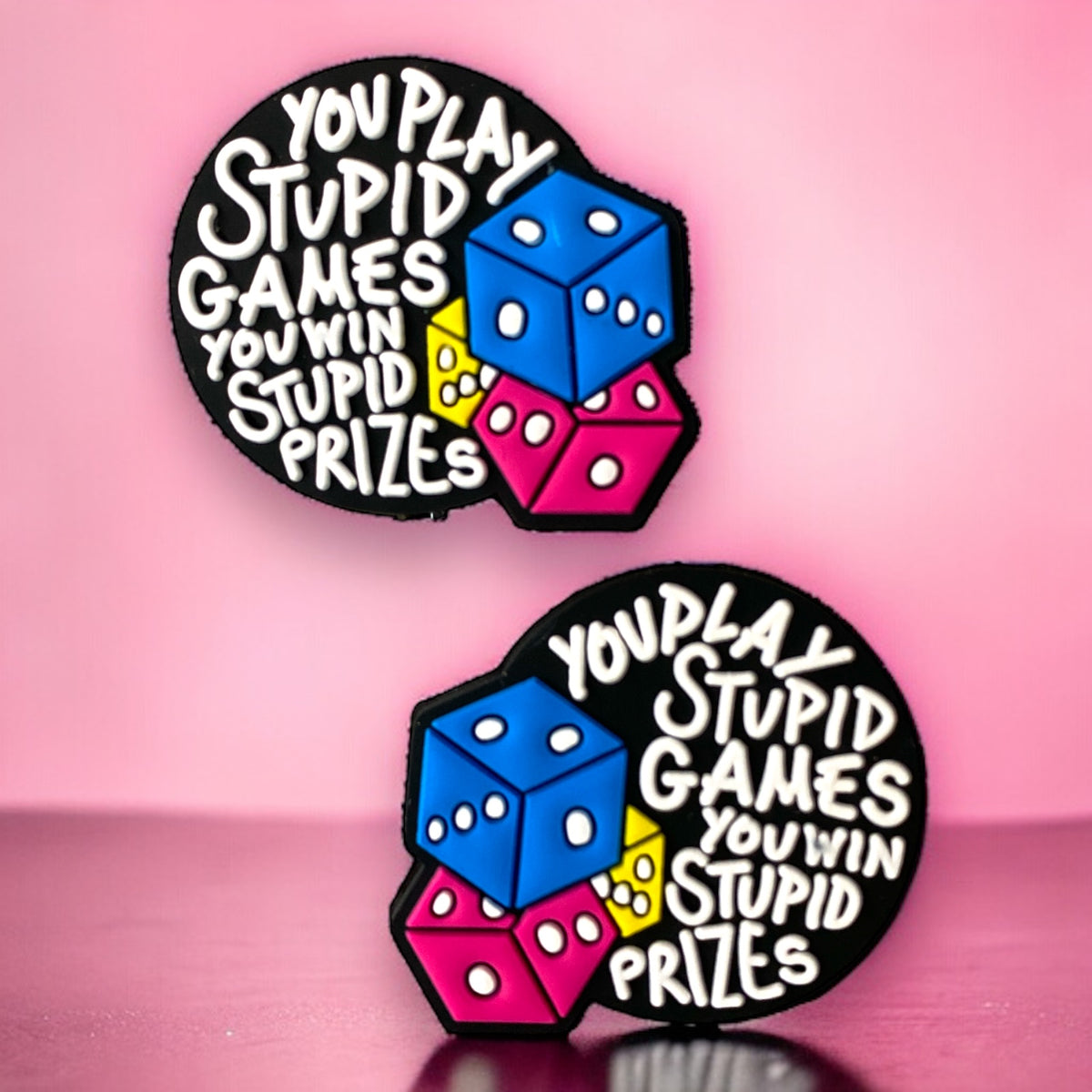 h1083- "You Play Stupid Games, You Win Stupid Prizes” Silicone Focal Bead (1 Count)