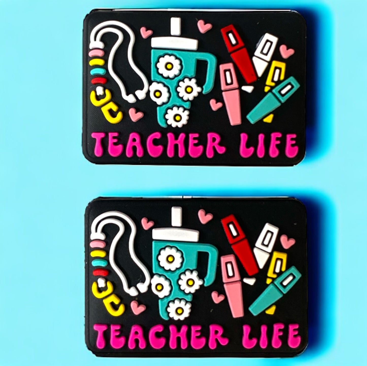 X323 - “Teacher Life” Silicone(1 Count) Focal Bead
