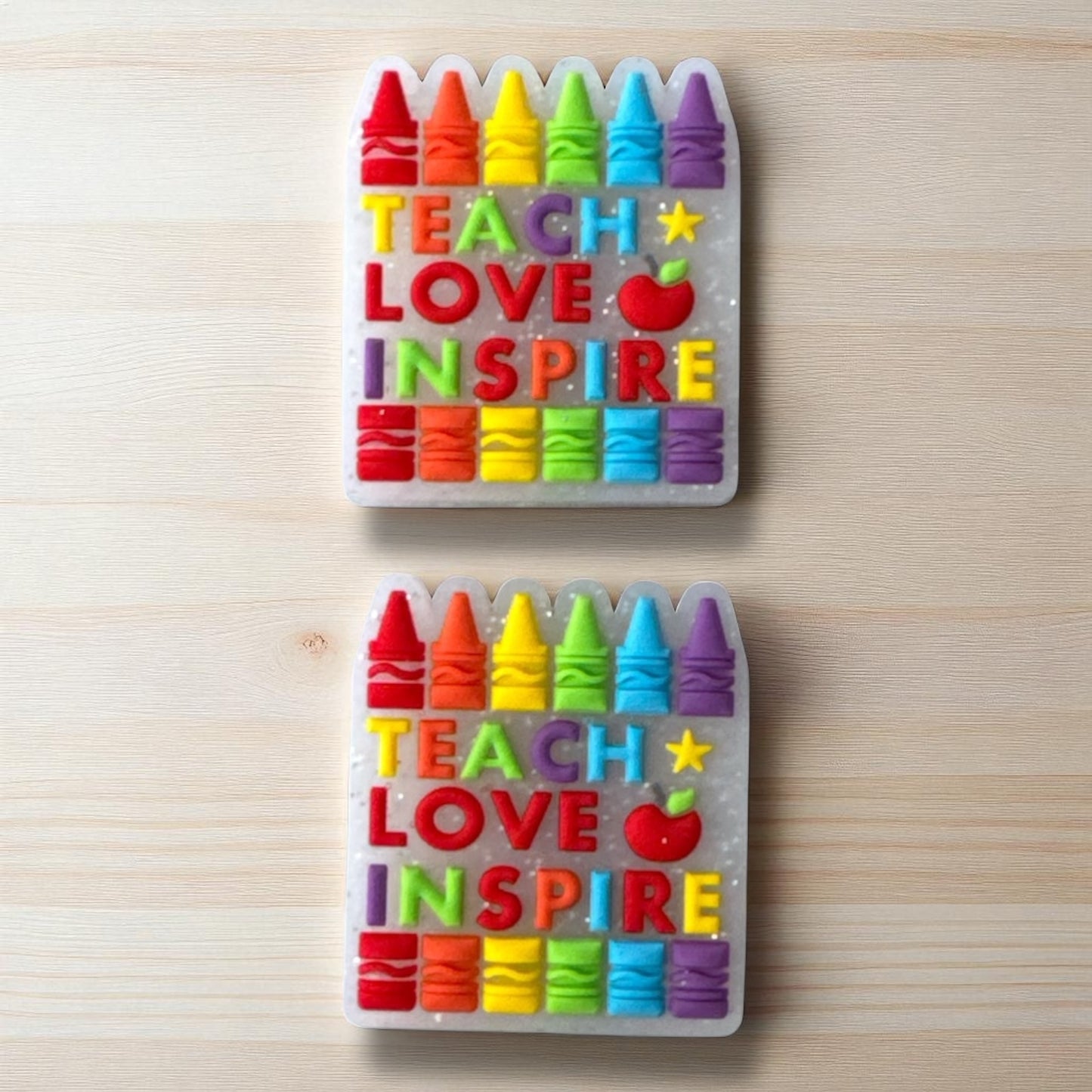 X301- “Teach Love Inspire” Silicone Focal Bead (1 Count)