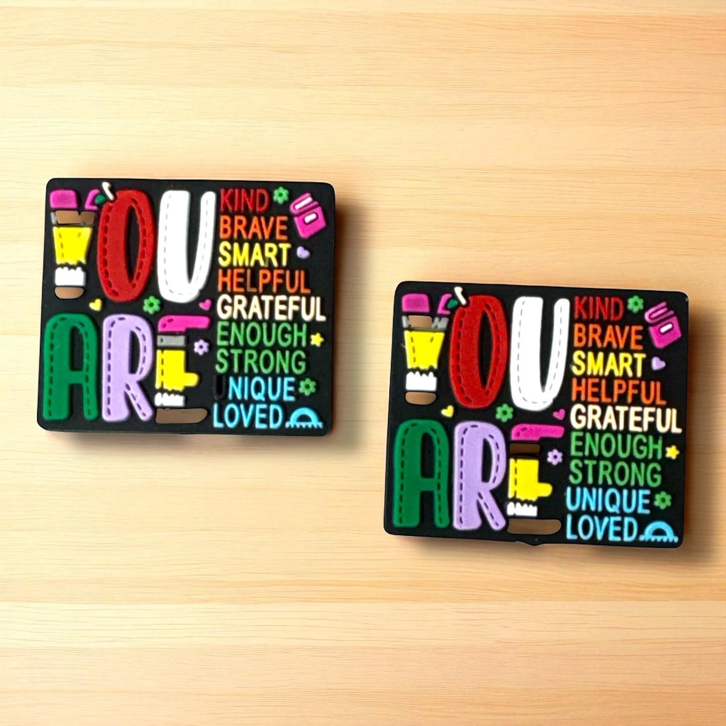 X358- “You Are...” Silicone Focal Bead (1 Count)