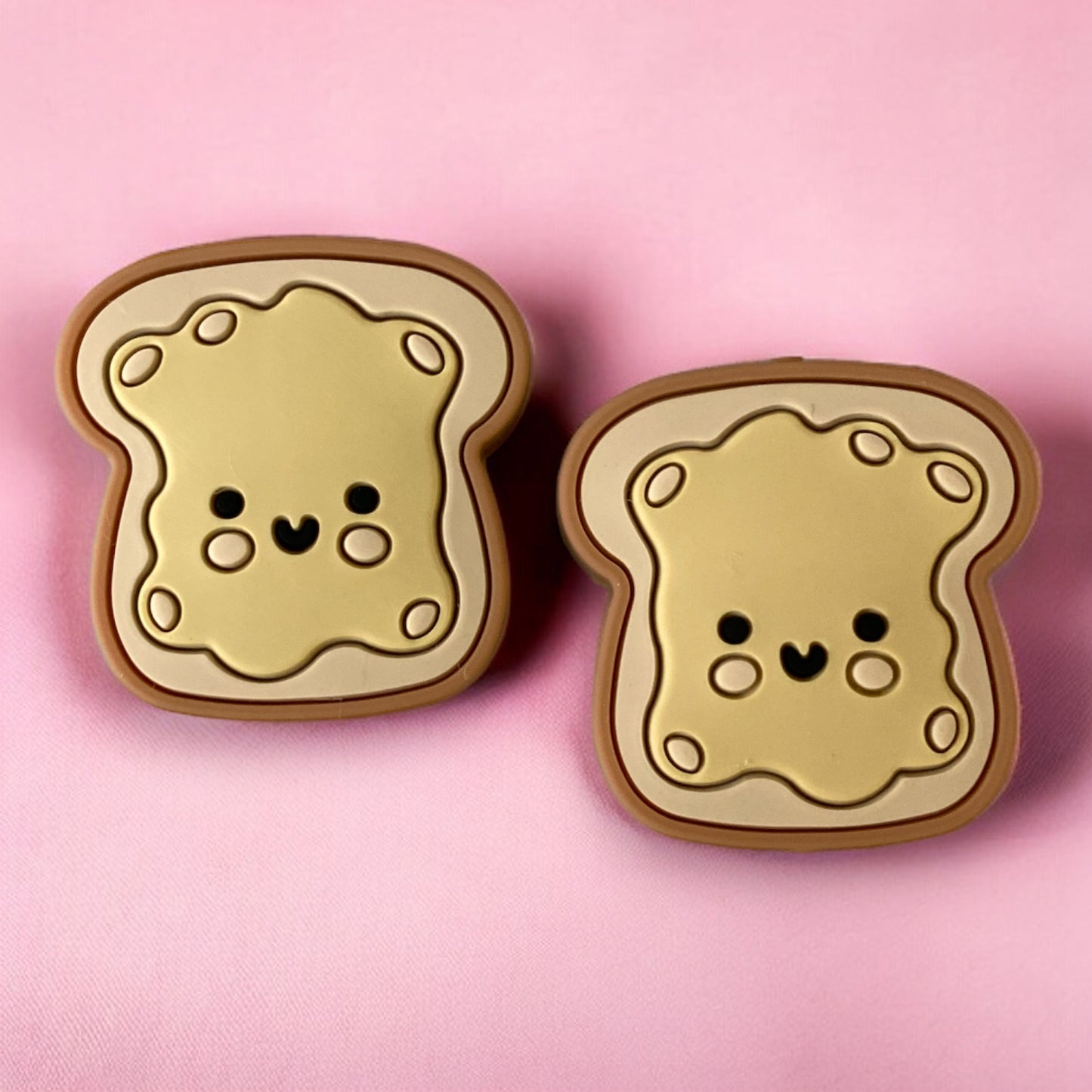 X167- "Peanut Butter Bread" Silicone (1 Count) Focal Bead