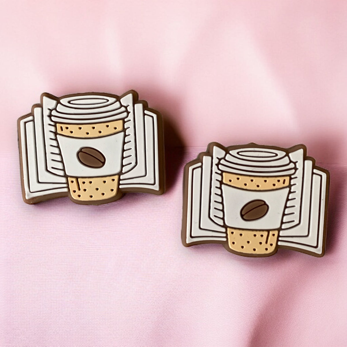 X170 - "Coffee & Books" Silicone (1 Count) Focal Bead