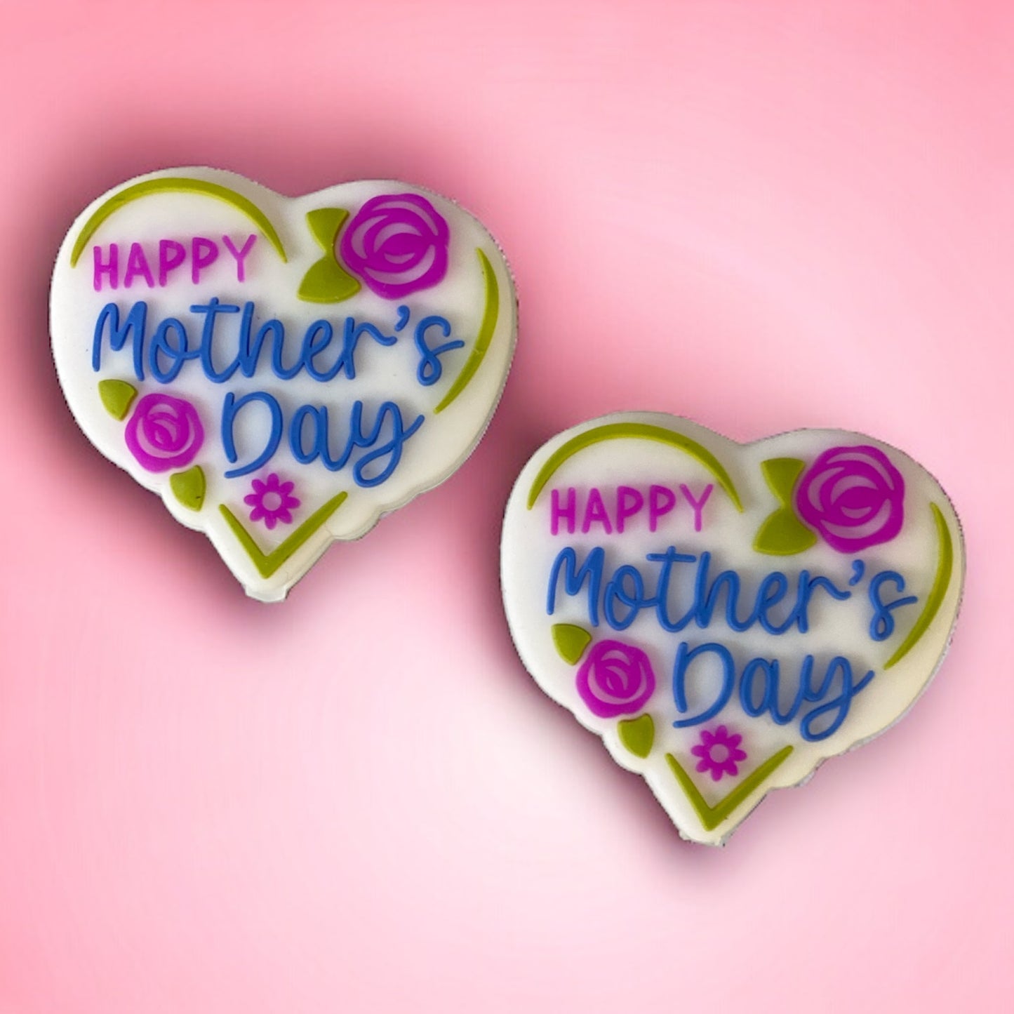 e667 - "Happy Mothers Day" Silicone(1 Count) Focal Bead