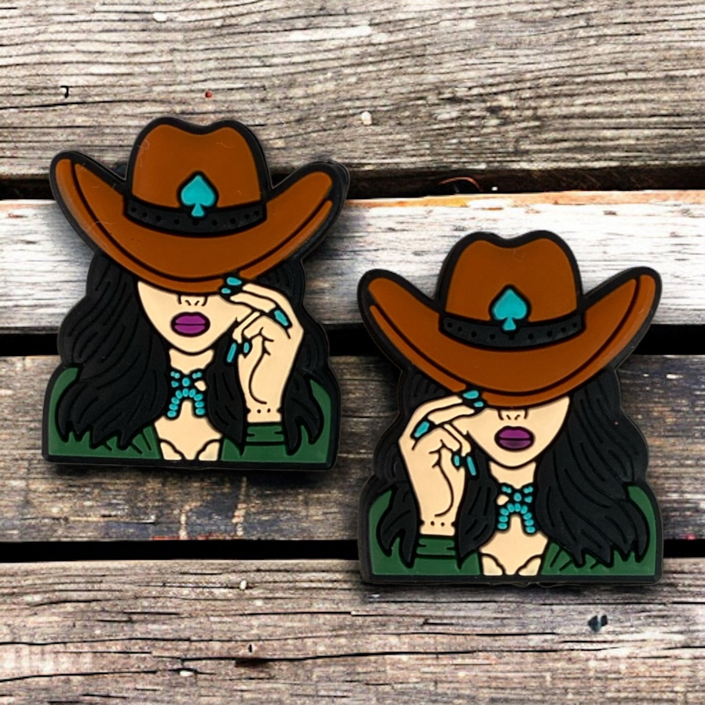 X419 - "Cowgirl" Silicone (1 Count) Focal Bead