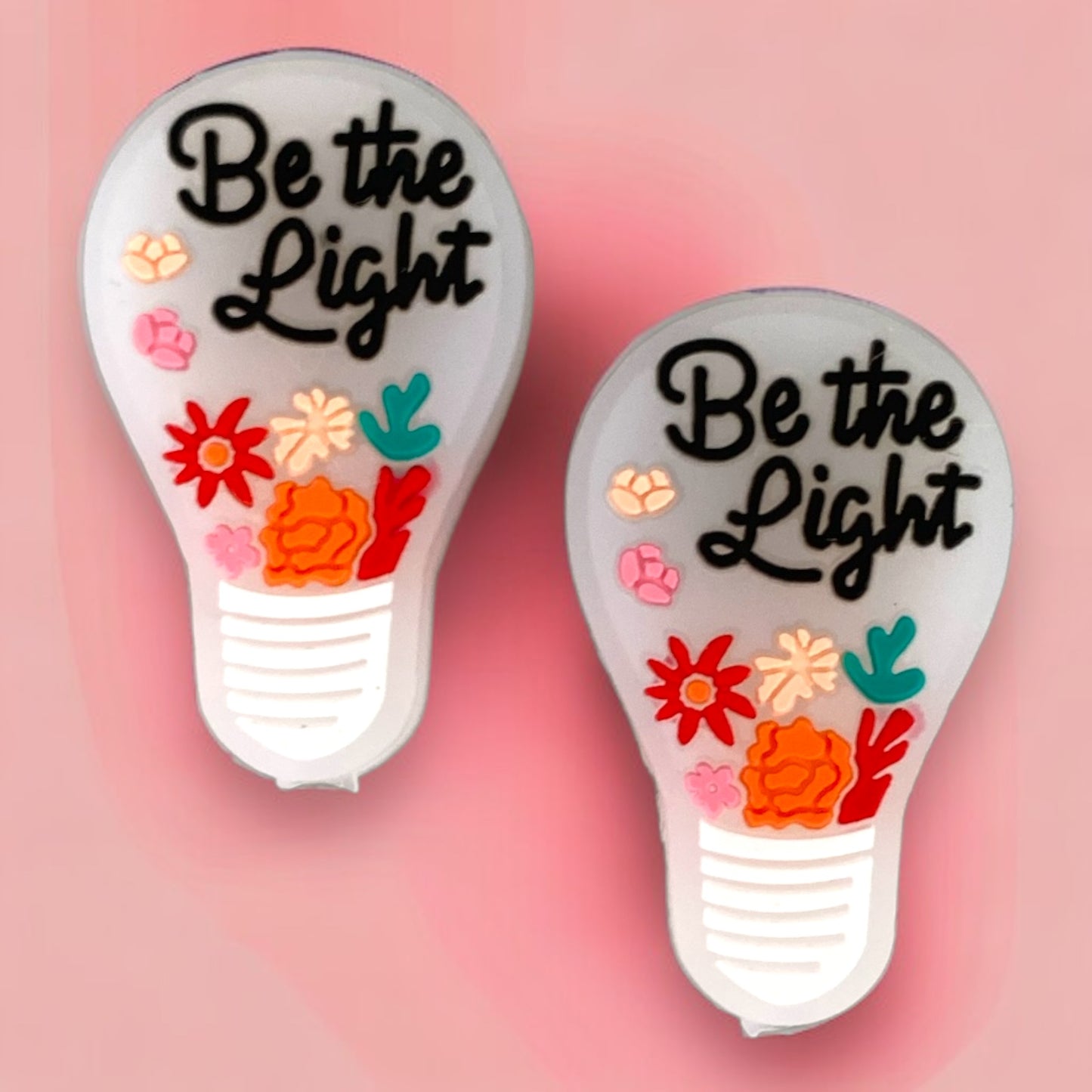 h841 - "Be The Light" Silicone (1 Count) Focal Bead