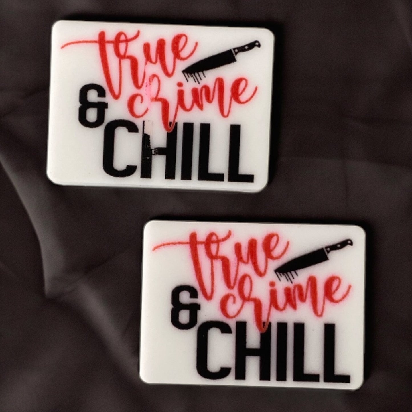 h917 - "True Crime & Chill" Silicone Focal Bead (1 Count)